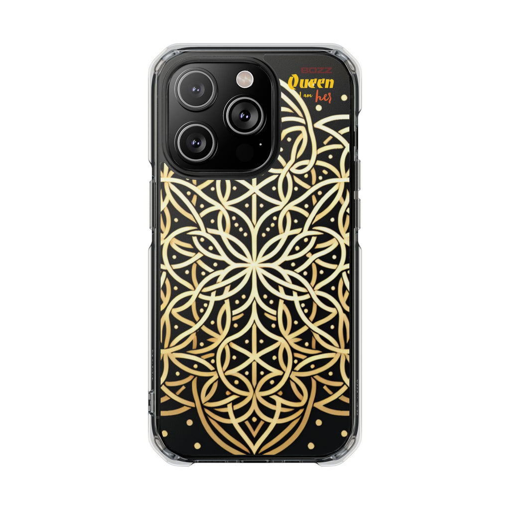 Elegant Floral Magnetic Phone Case, Clear Protective Cover, Unique Gift, Spring Accessories, Phone Protection, Trendy Case