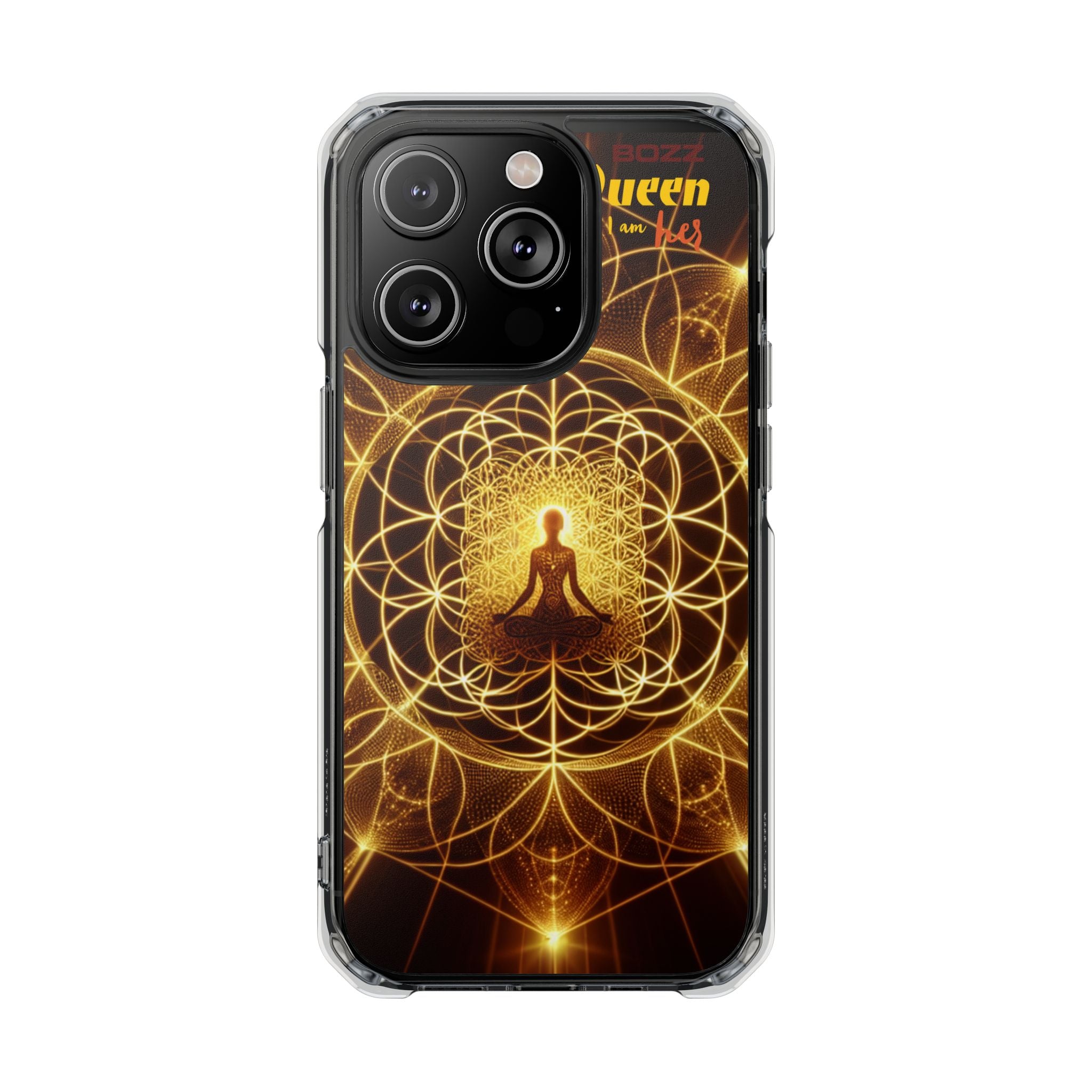 Spiritual Magnetic Phone Case - Boho Chic, Crystal Energy, Mindfulness Gift, Yoga Accessory, Meditation Decor