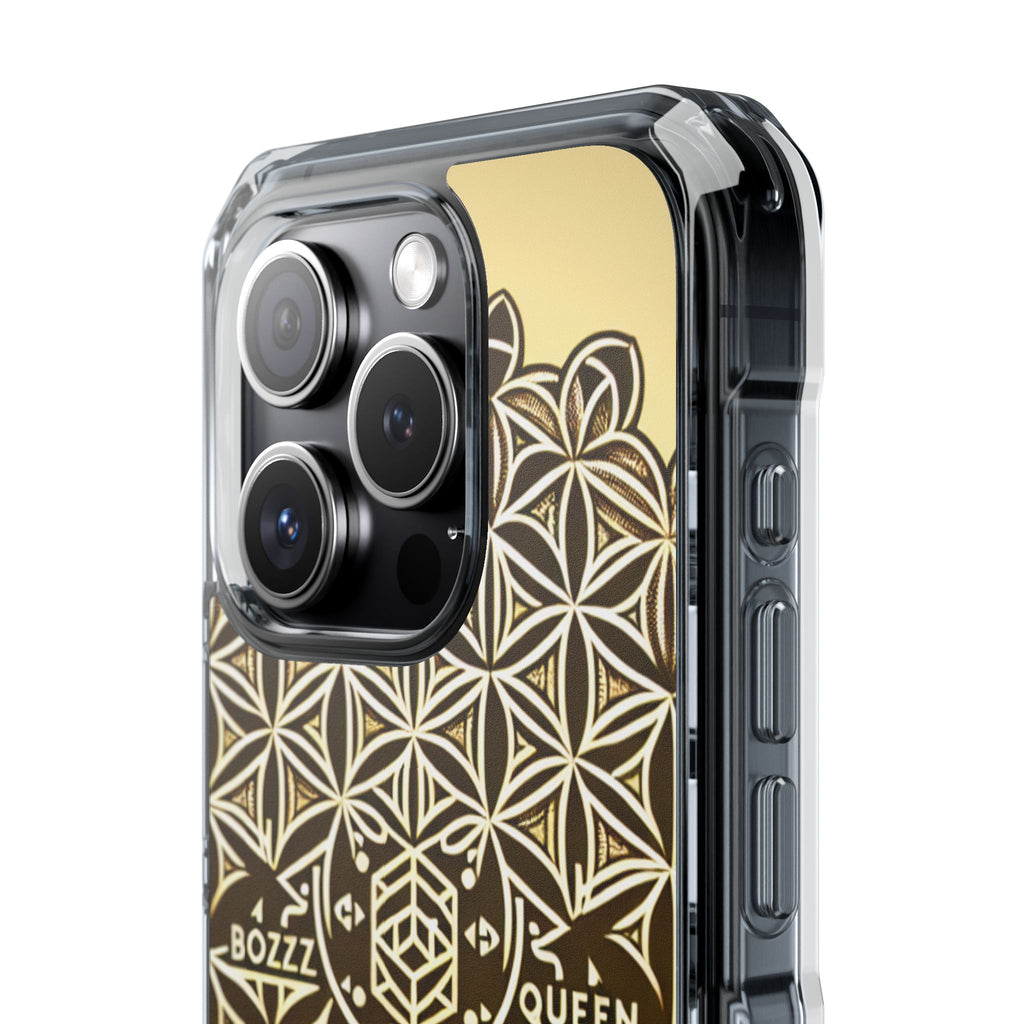 Magnetic Phone Case with Geometric Design, Aesthetic Impact Case for iPhone, Unique Phone Accessories, Gift for Her, Trendy Tech Gadget