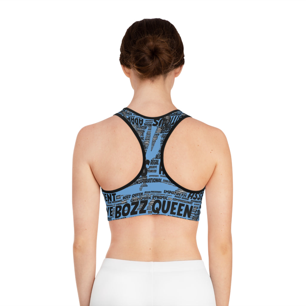 Empowering Sports Bra - Bozz Queen Origin Collection | Light Pink & Black