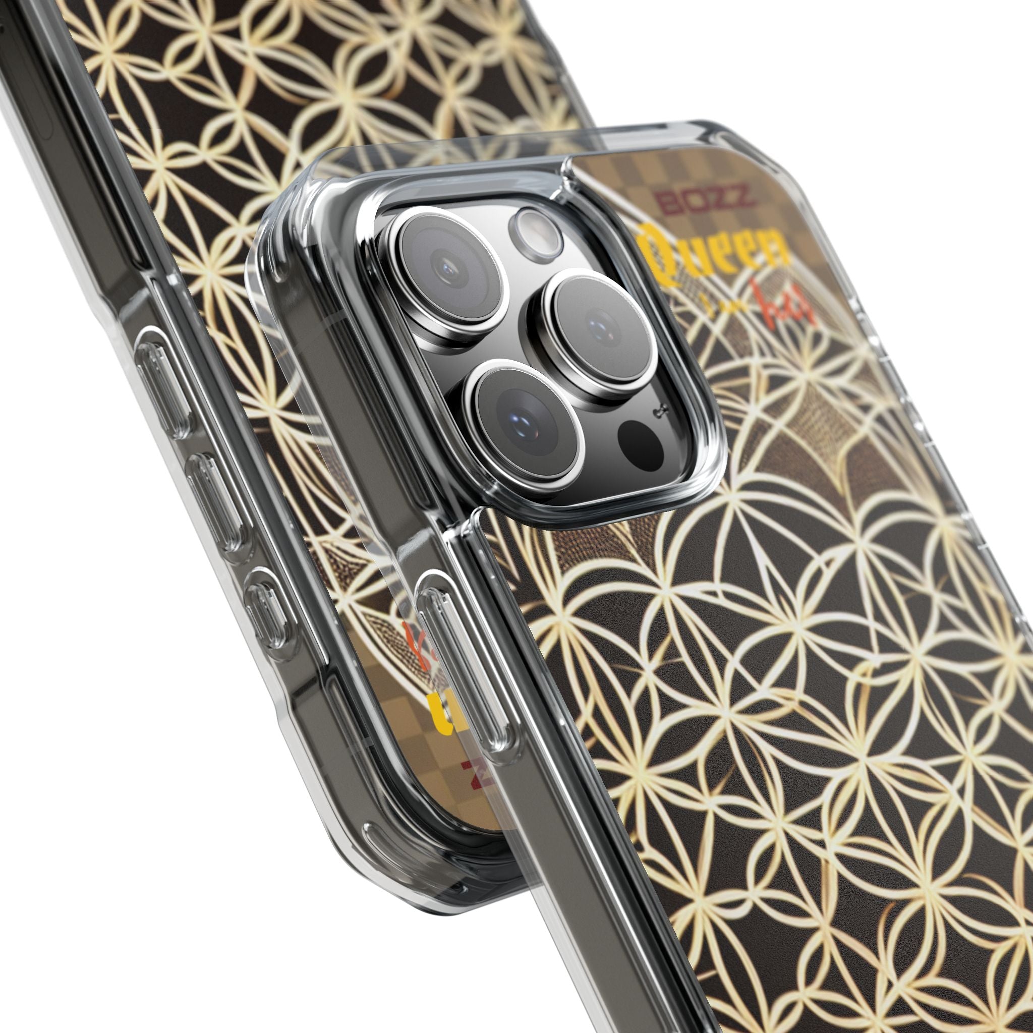 Stylish Magnetic Phone Case with Floral Design, Clear iPhone Case, Bohemian Phone Cover, Budding Flower Impact Case, Unique Tech Accessory