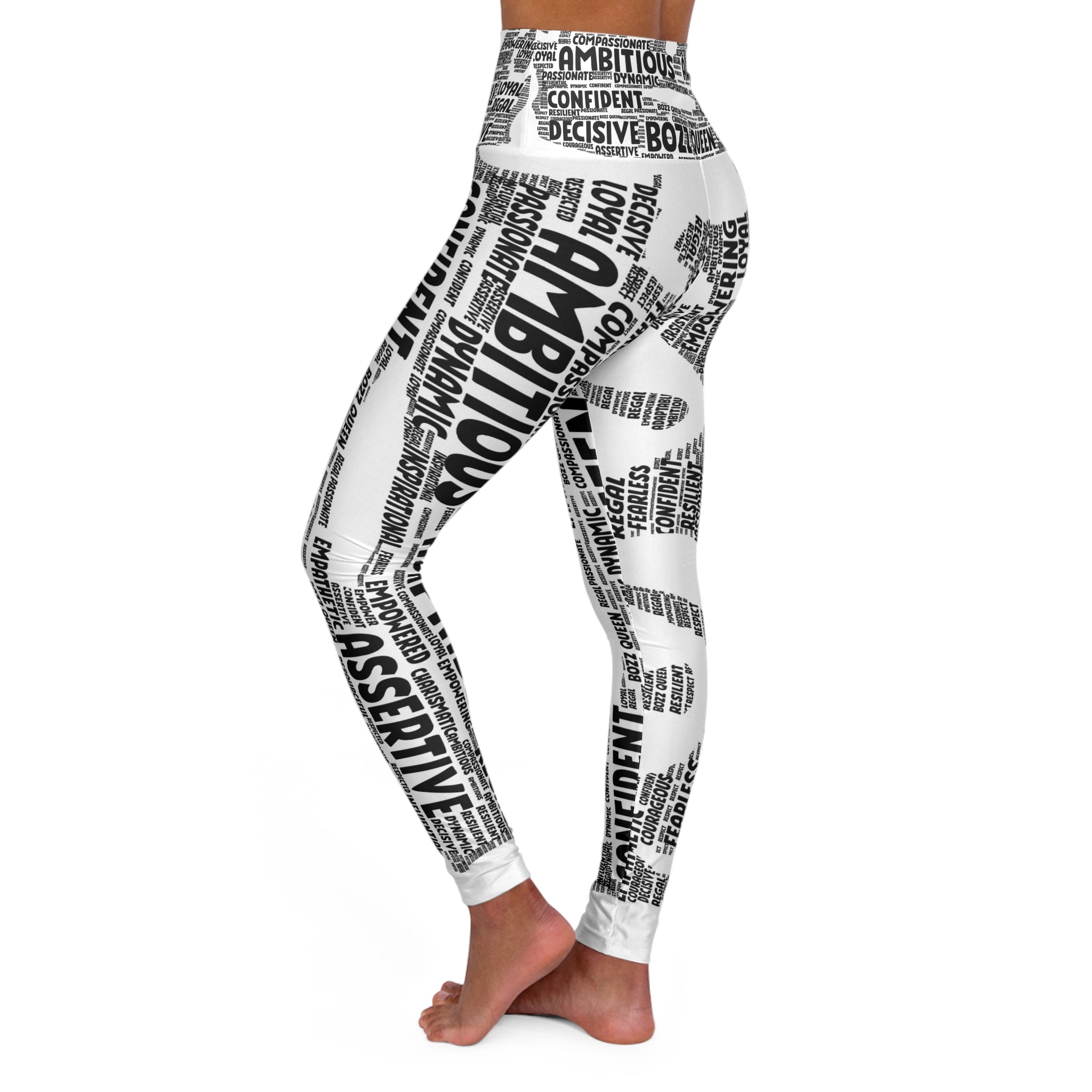 Empowerment High Waisted Yoga Leggings - Motivational Workout Pants & Confidence Activewear