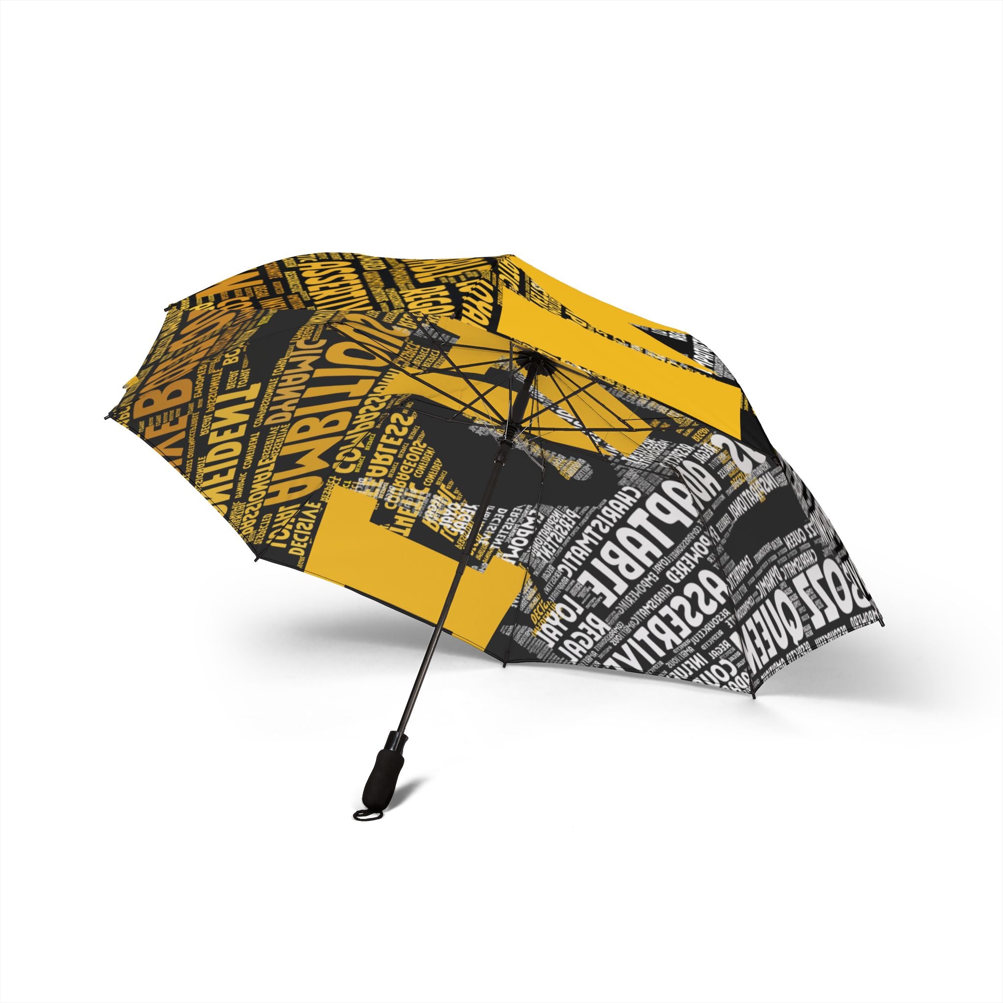 BOZZ QUEEN Empowerment Quote Umbrella - Motivational Foldable Rain Accessory