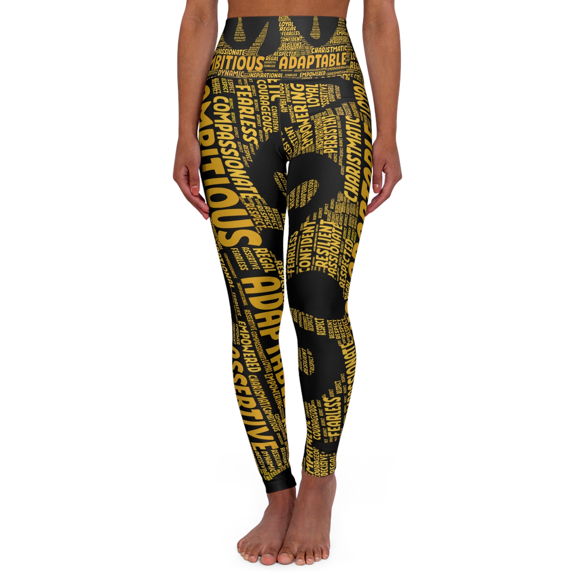 Empowering High Waisted Yoga Leggings - Motivational Activewear for Fitness, Workout, Yoga, Athleisure, Everyday Wear