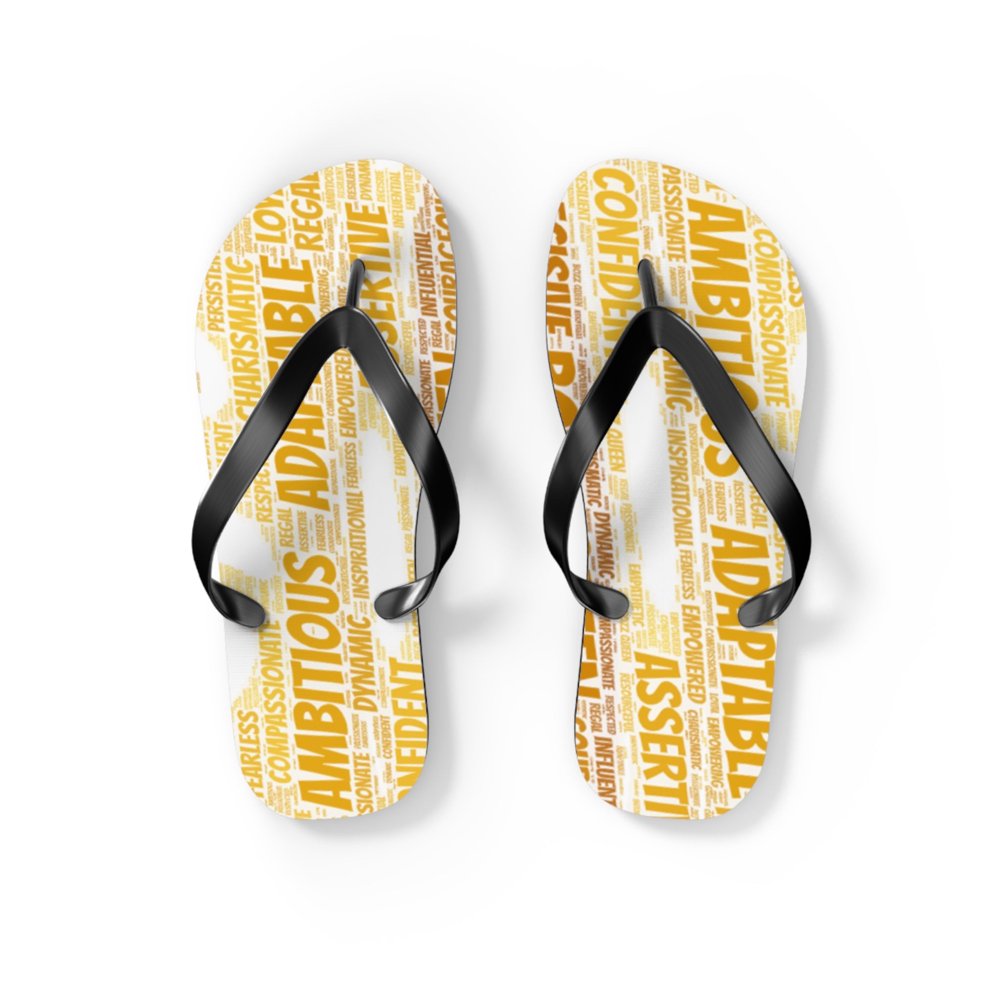 Bozz Queen White & Gold Flip Flops - Stylish Summer Beach Sandals