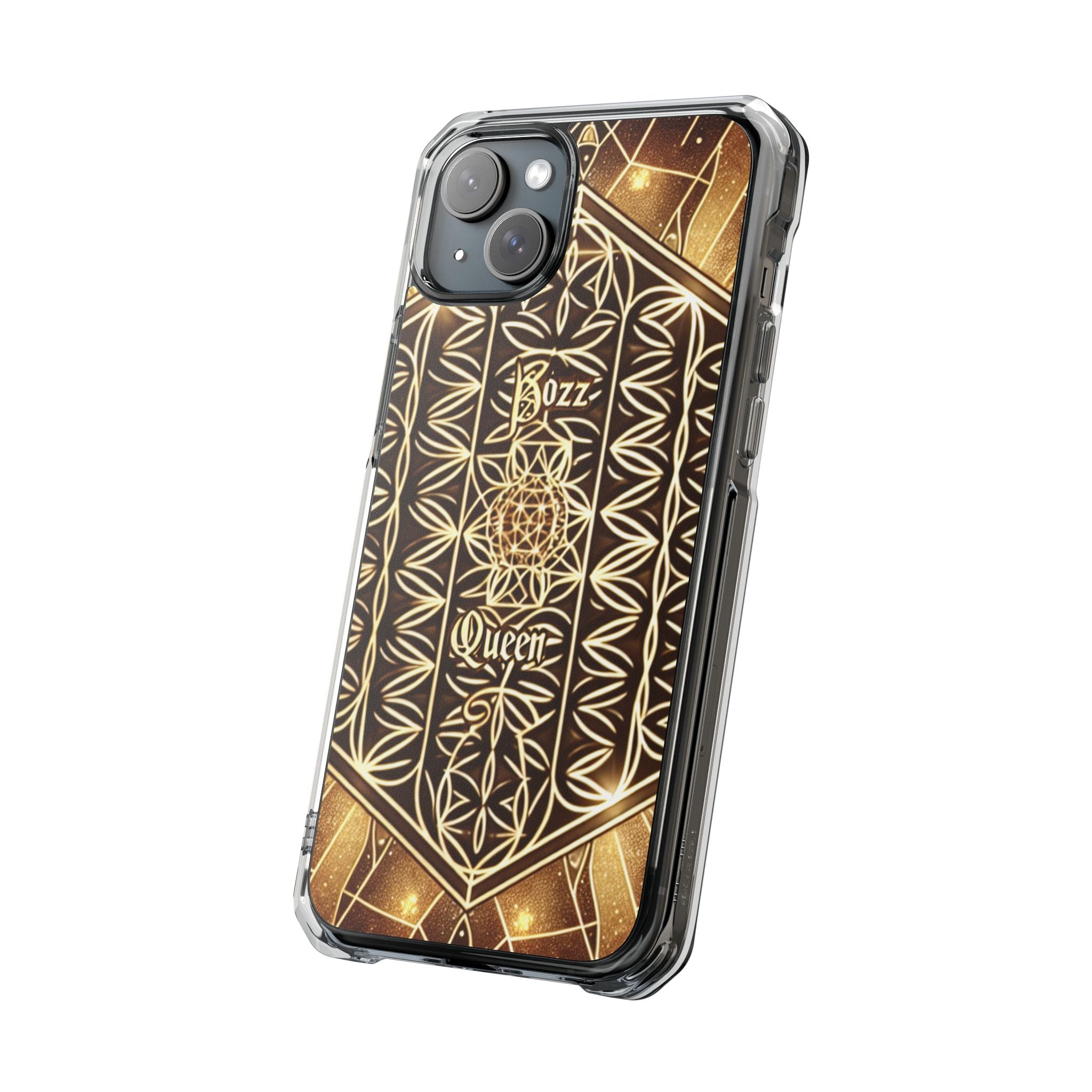 Magnetic Phone Case, Bozz Queen Case, Unique Clear Case, Customizable Phone Cover, Perfect Gift for Her