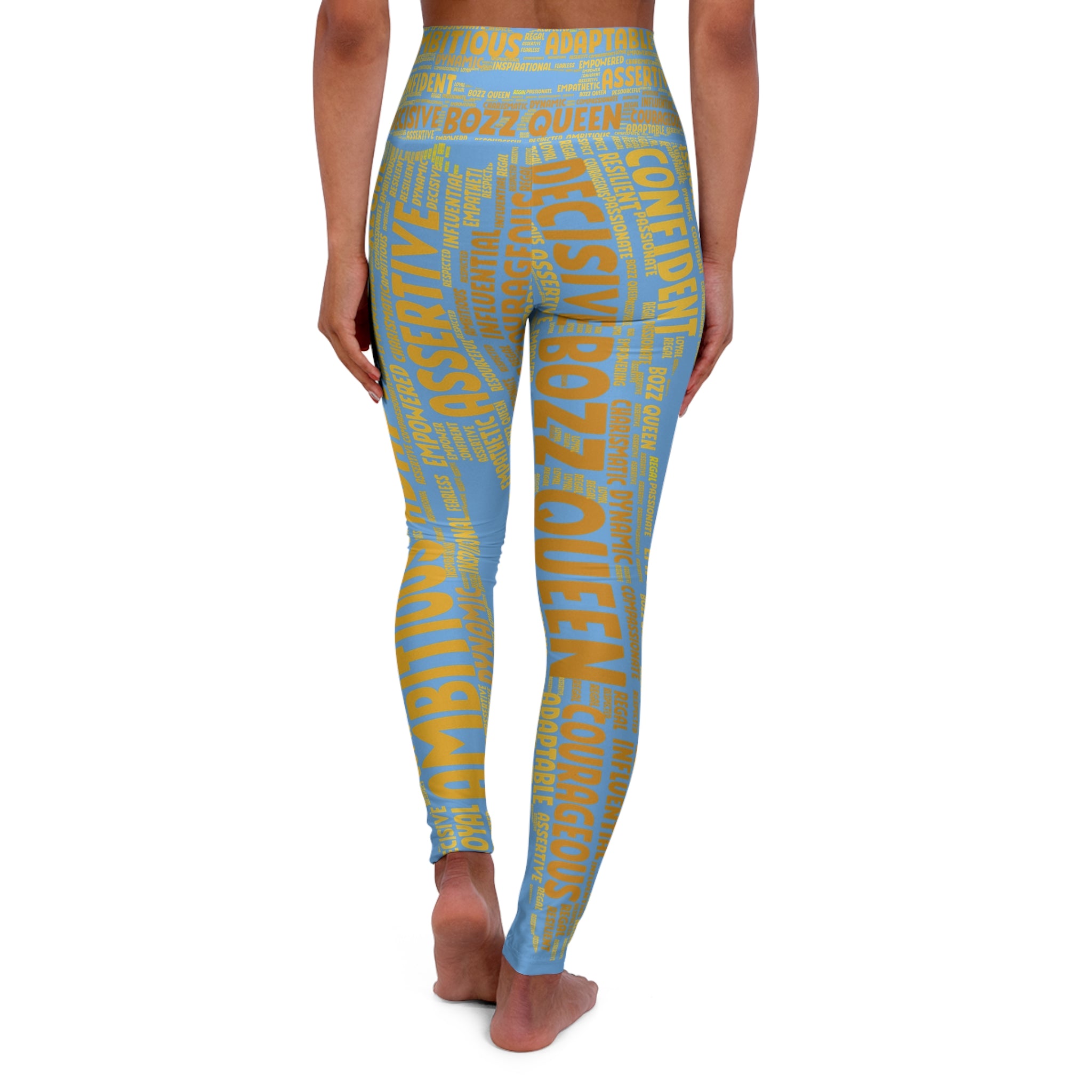 Empowering High Waisted Yoga Leggings - Motivational Activewear