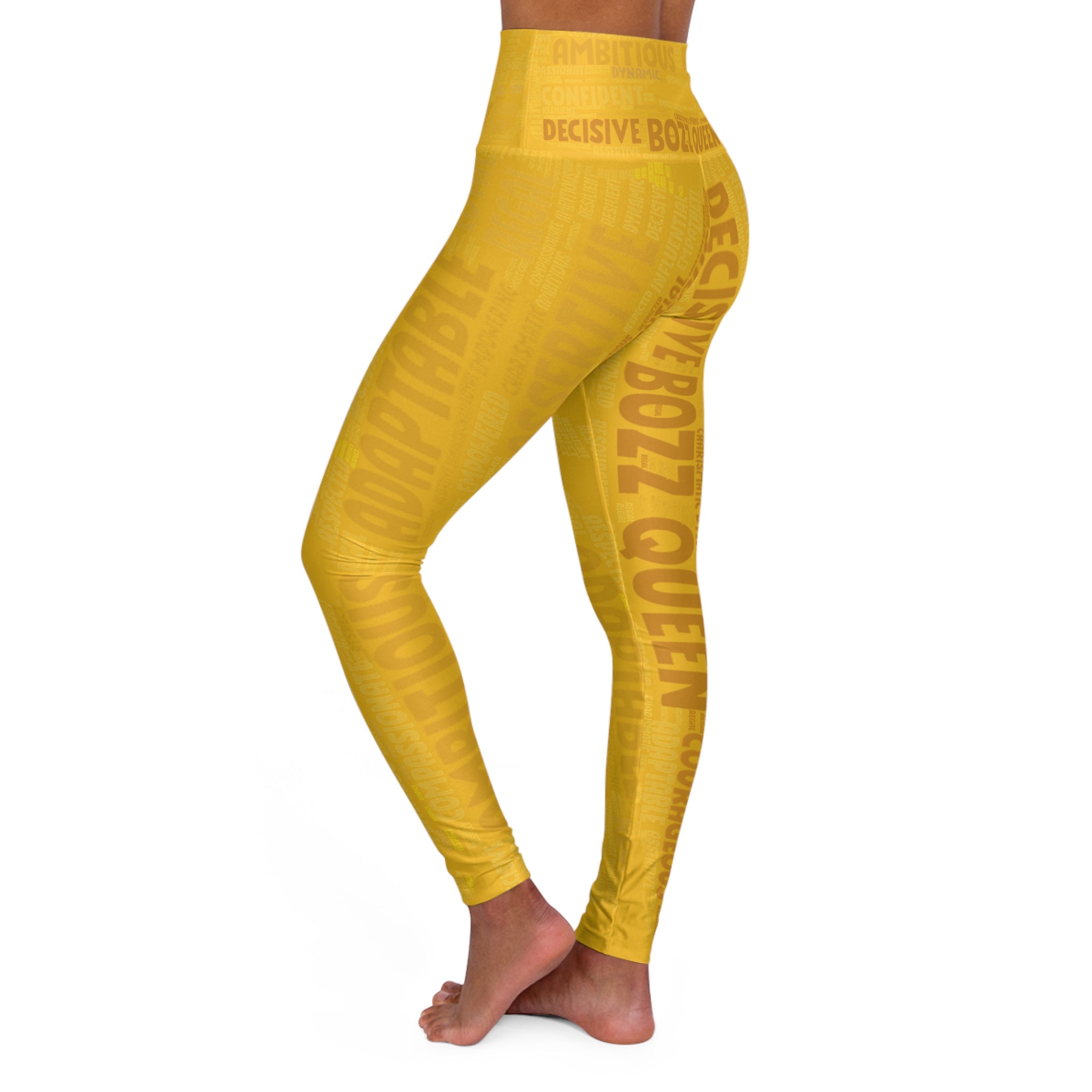 Empowering High Waisted Yoga Leggings - Motivational Activewear