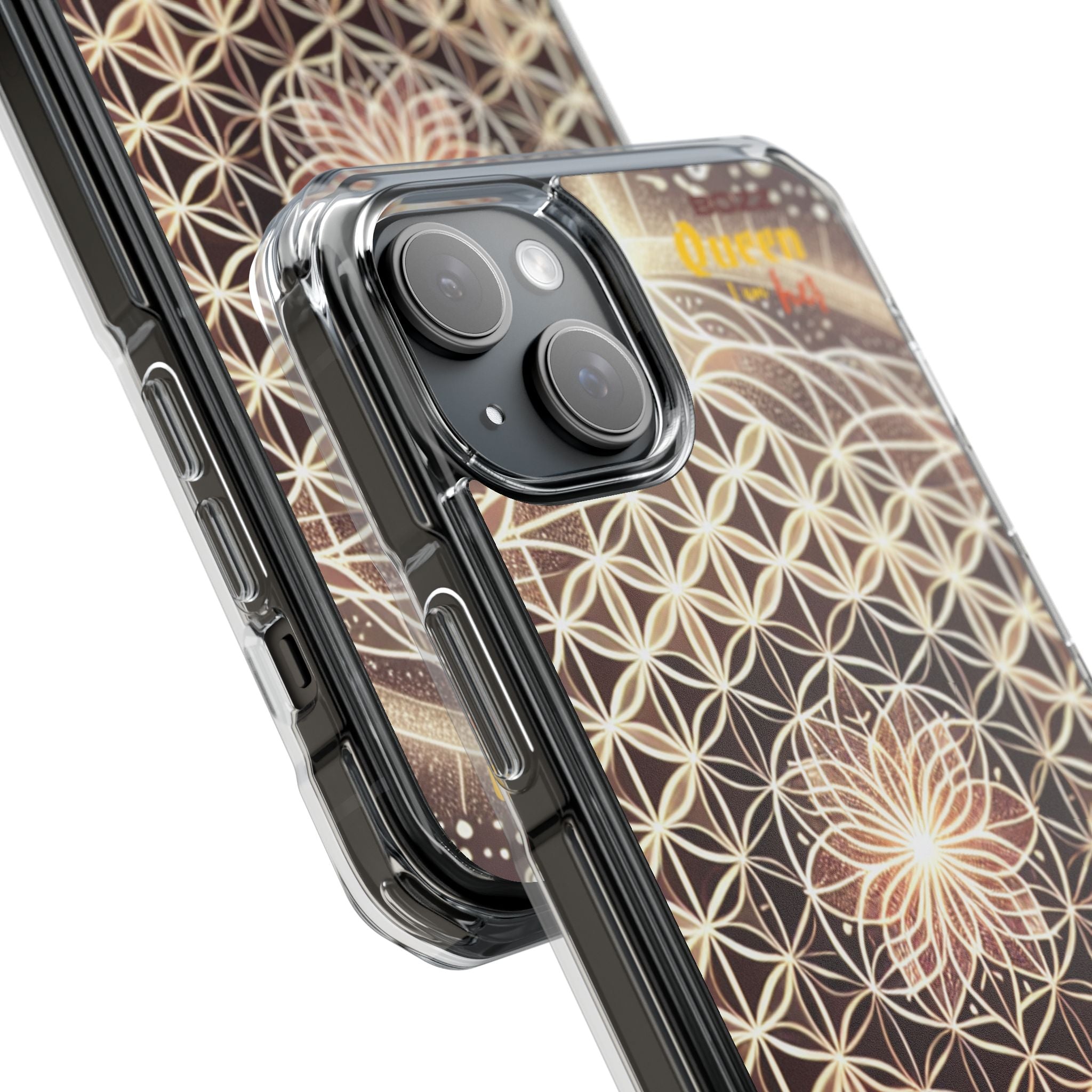 Magnetic Clear Impact Phone Cases, Protective Crystal Shells for Phone, Phone Accessories for Gift, Aura Design Case, Bohemian Style [...]