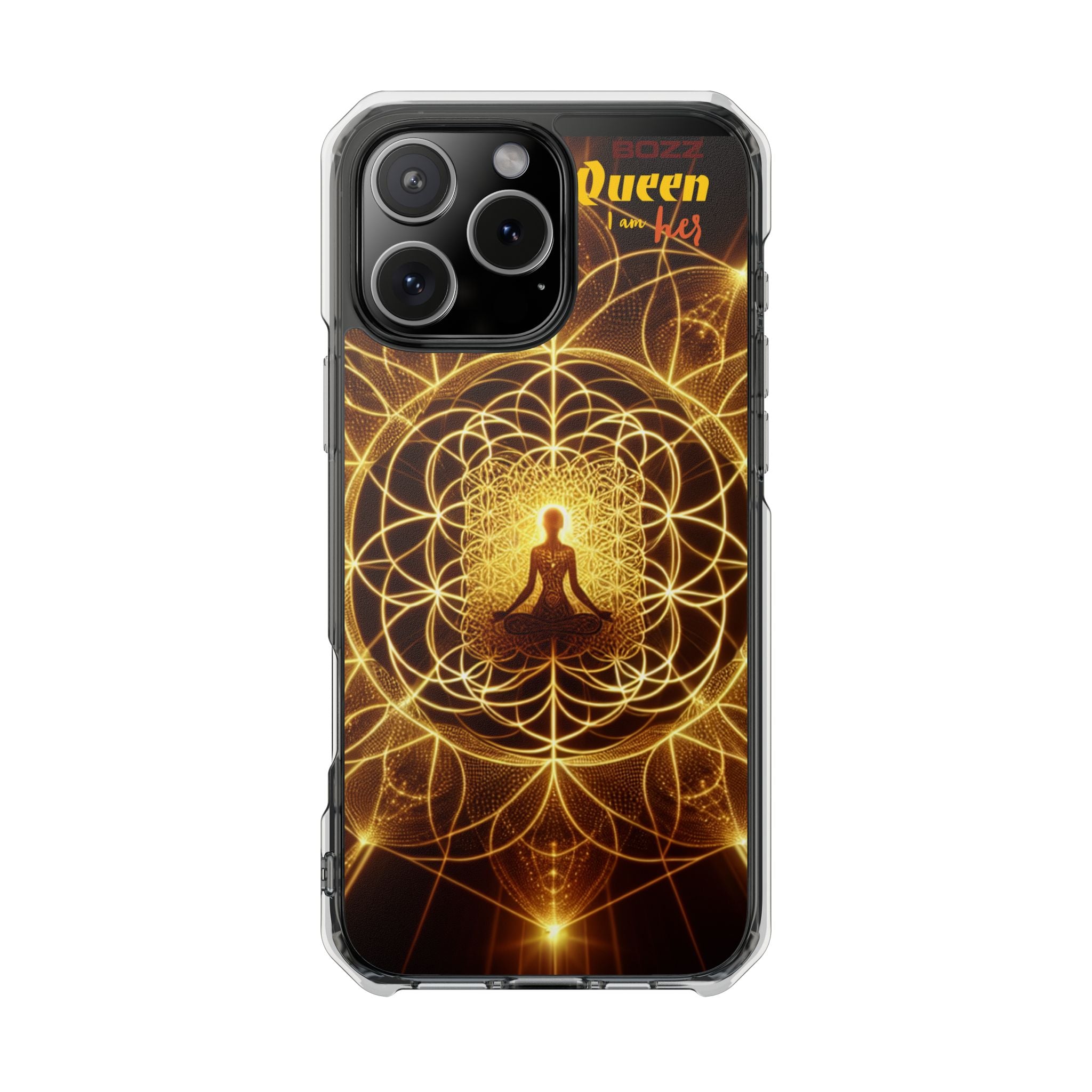 Spiritual Magnetic Phone Case - Boho Chic, Crystal Energy, Mindfulness Gift, Yoga Accessory, Meditation Decor