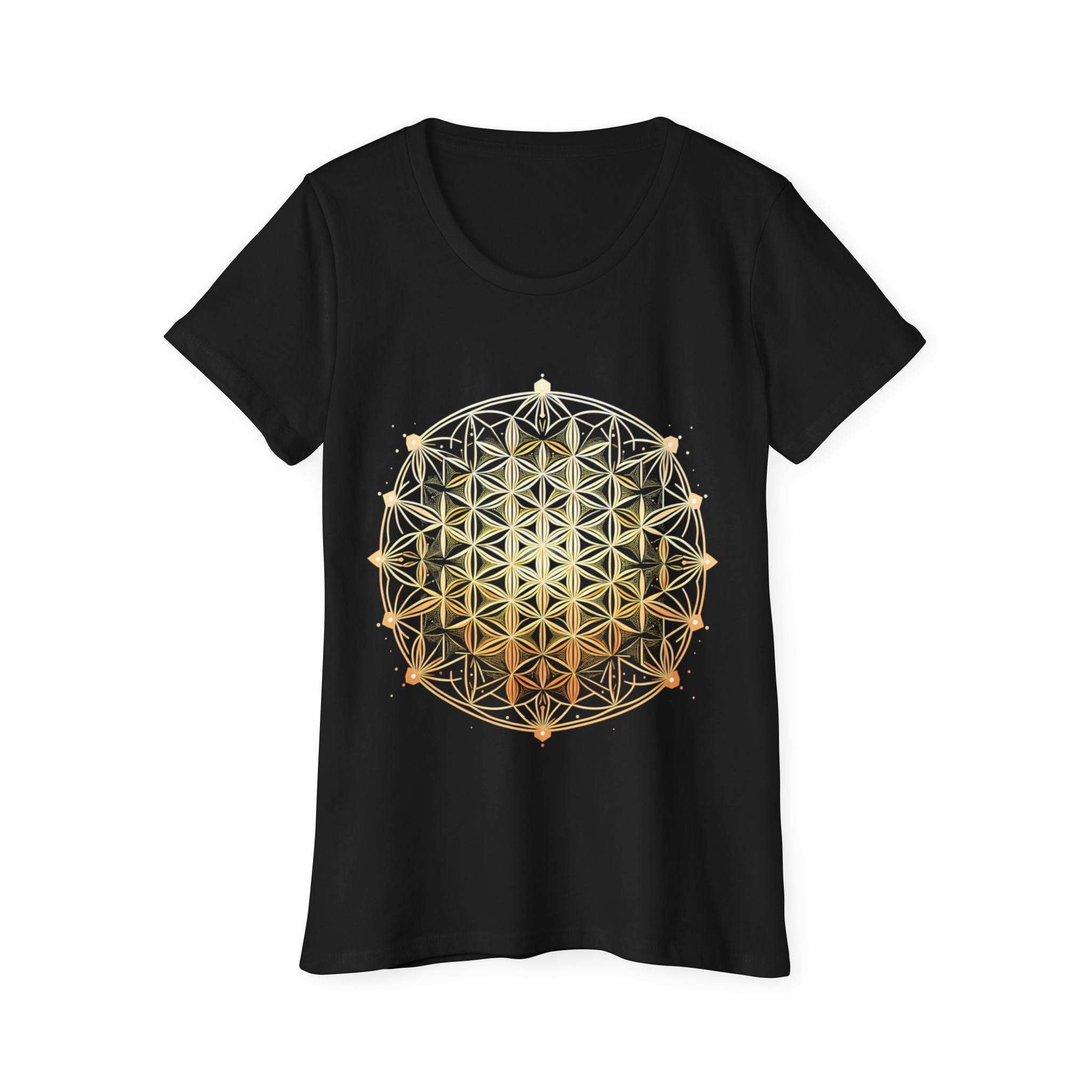 Bozz Queen Flower of Life Sacred Geometry Goddess T-Shirt - Women's Organic Tee