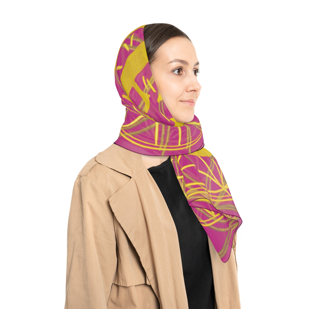 Flower of Life Pink Scarf - Sacred Geometry Spiritual Accessory