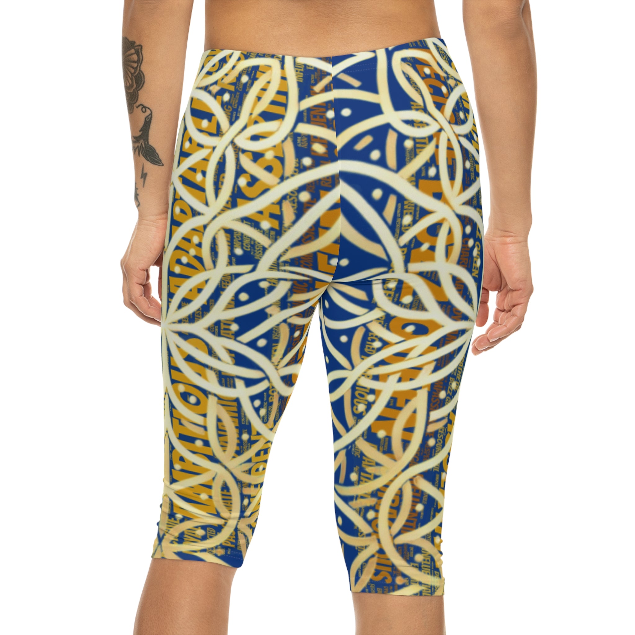 Dark Blue Chic Women's Capri Leggings - Stylish Yoga Pants & Activewear