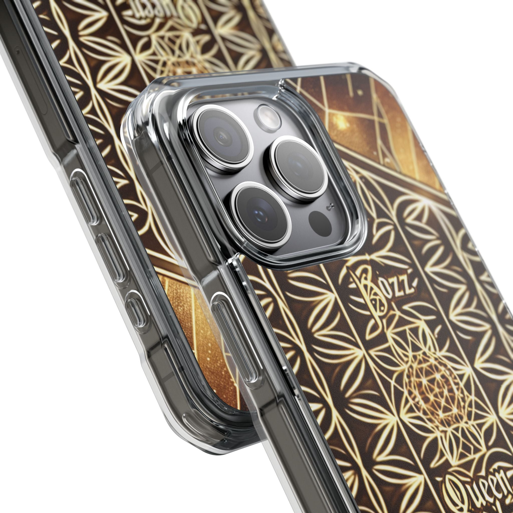 Magnetic Phone Case, Bozz Queen Case, Unique Clear Case, Customizable Phone Cover, Perfect Gift for Her