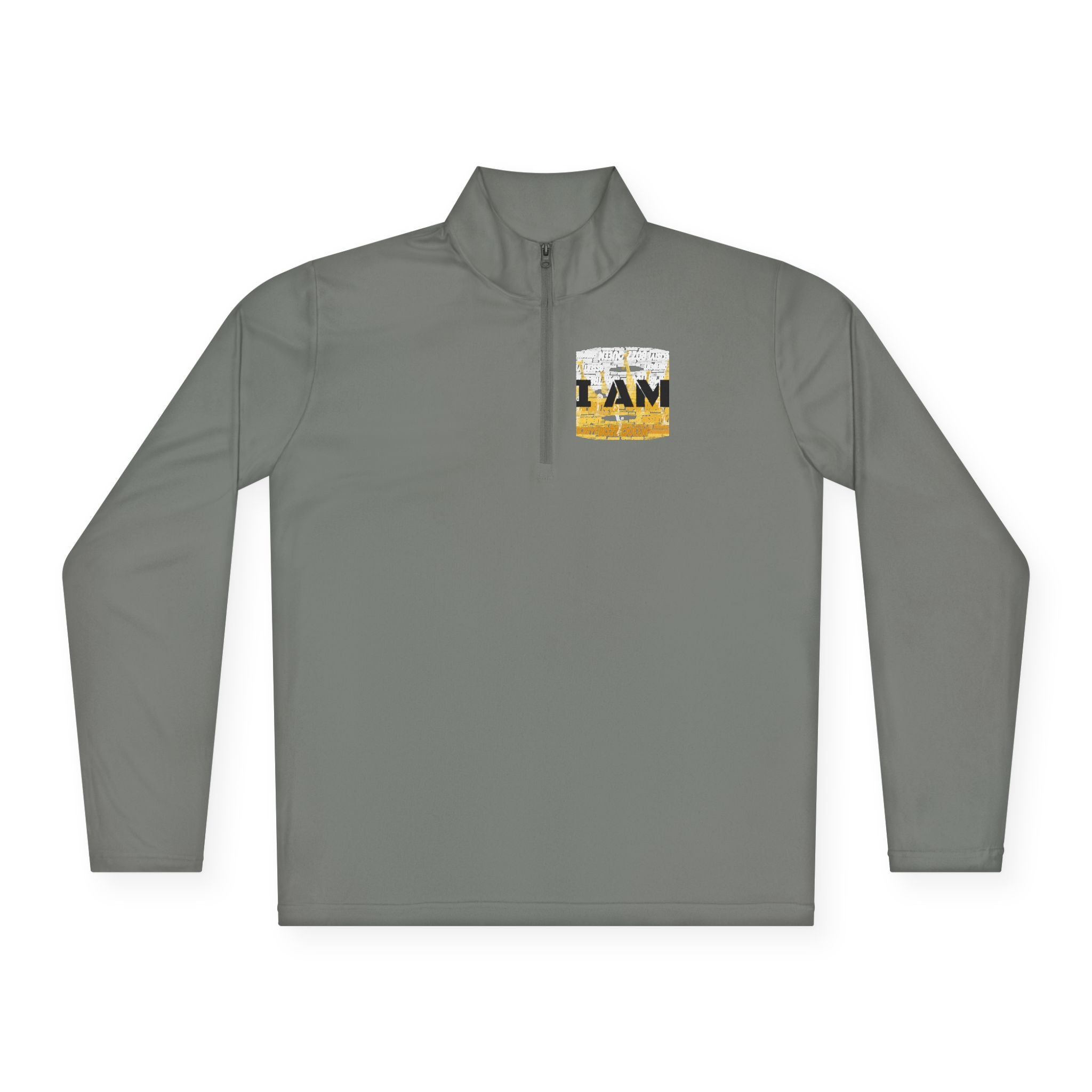 I AM Unisex Quarter-Zip Pullover - Motivational Activewear for Gym & Yoga