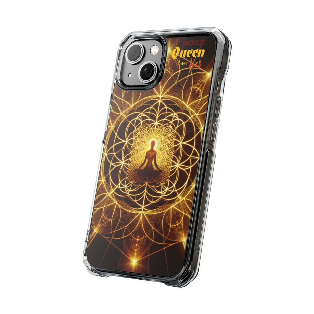 Spiritual Magnetic Phone Case - Boho Chic, Crystal Energy, Mindfulness Gift, Yoga Accessory, Meditation Decor