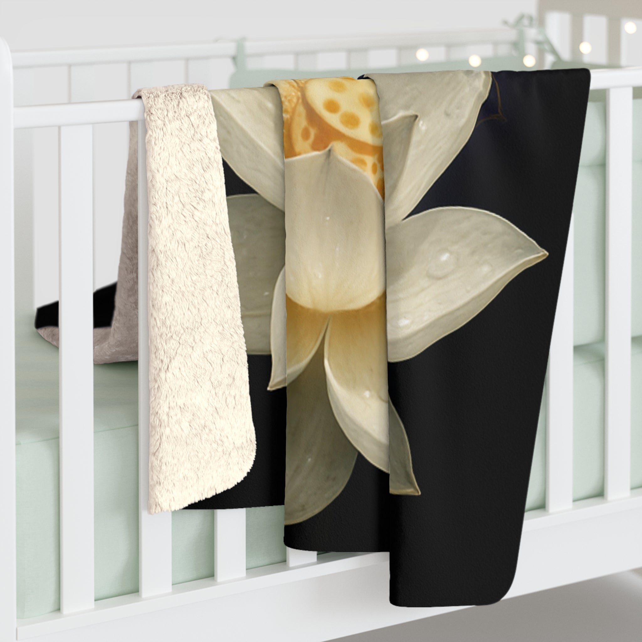 BOZZ QUEEN Lotus Sherpa Blanket - Premium Meditation & Spiritual Decor