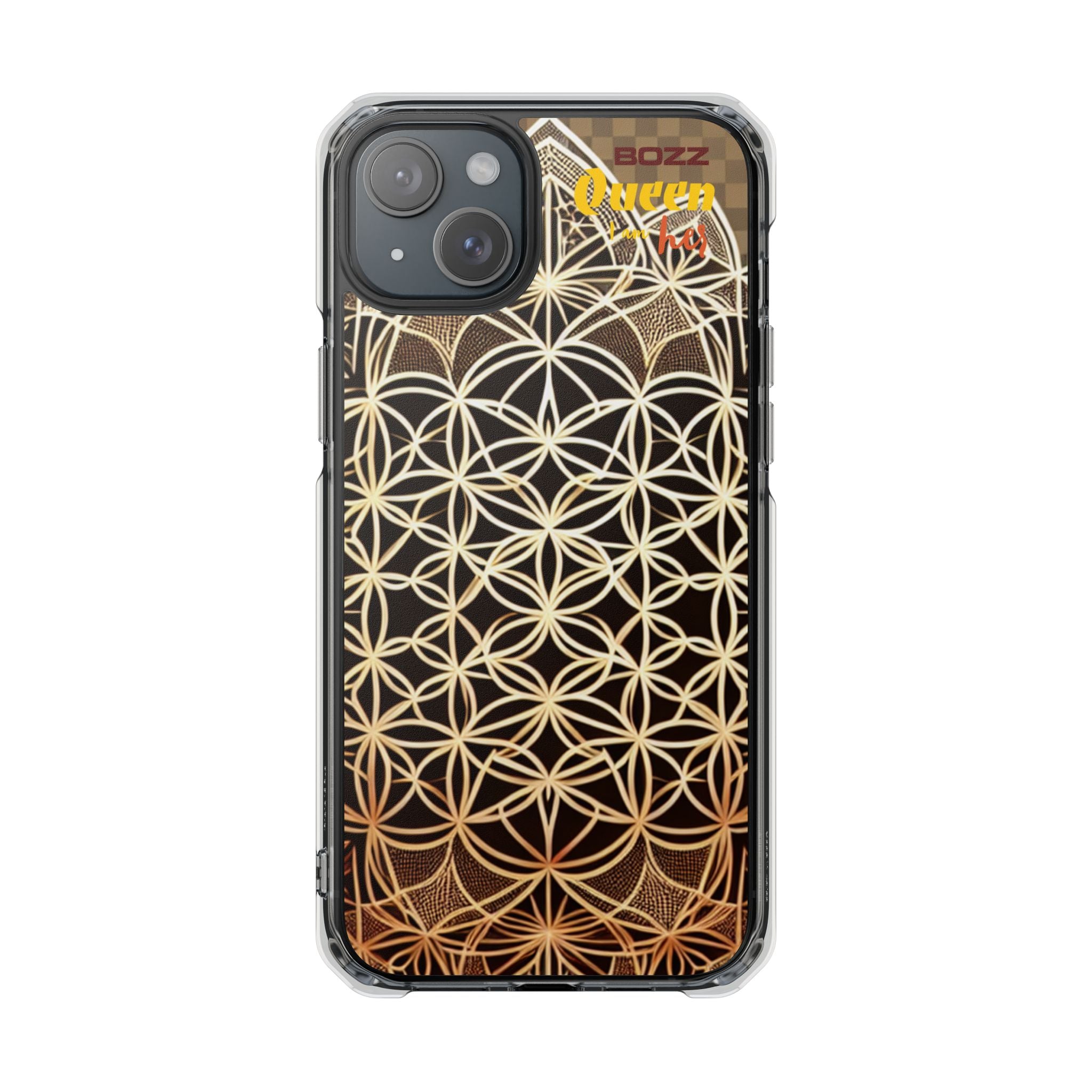 Stylish Magnetic Phone Case with Floral Design, Clear iPhone Case, Bohemian Phone Cover, Budding Flower Impact Case, Unique Tech Accessory