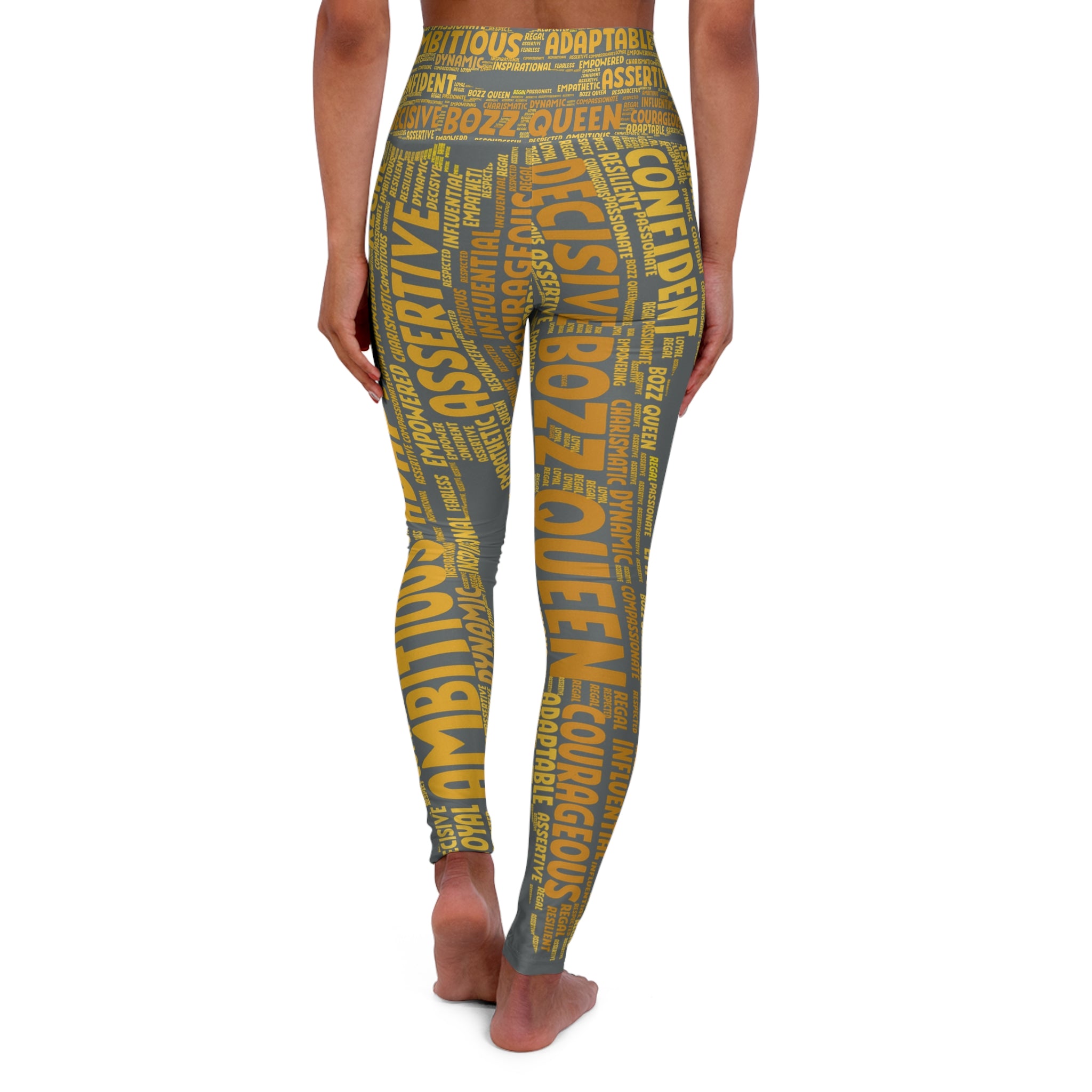 Empowering High Waisted Yoga Leggings - Motivational Activewear for Fitness, Workout, Yoga, Athleisure, Everyday Wear