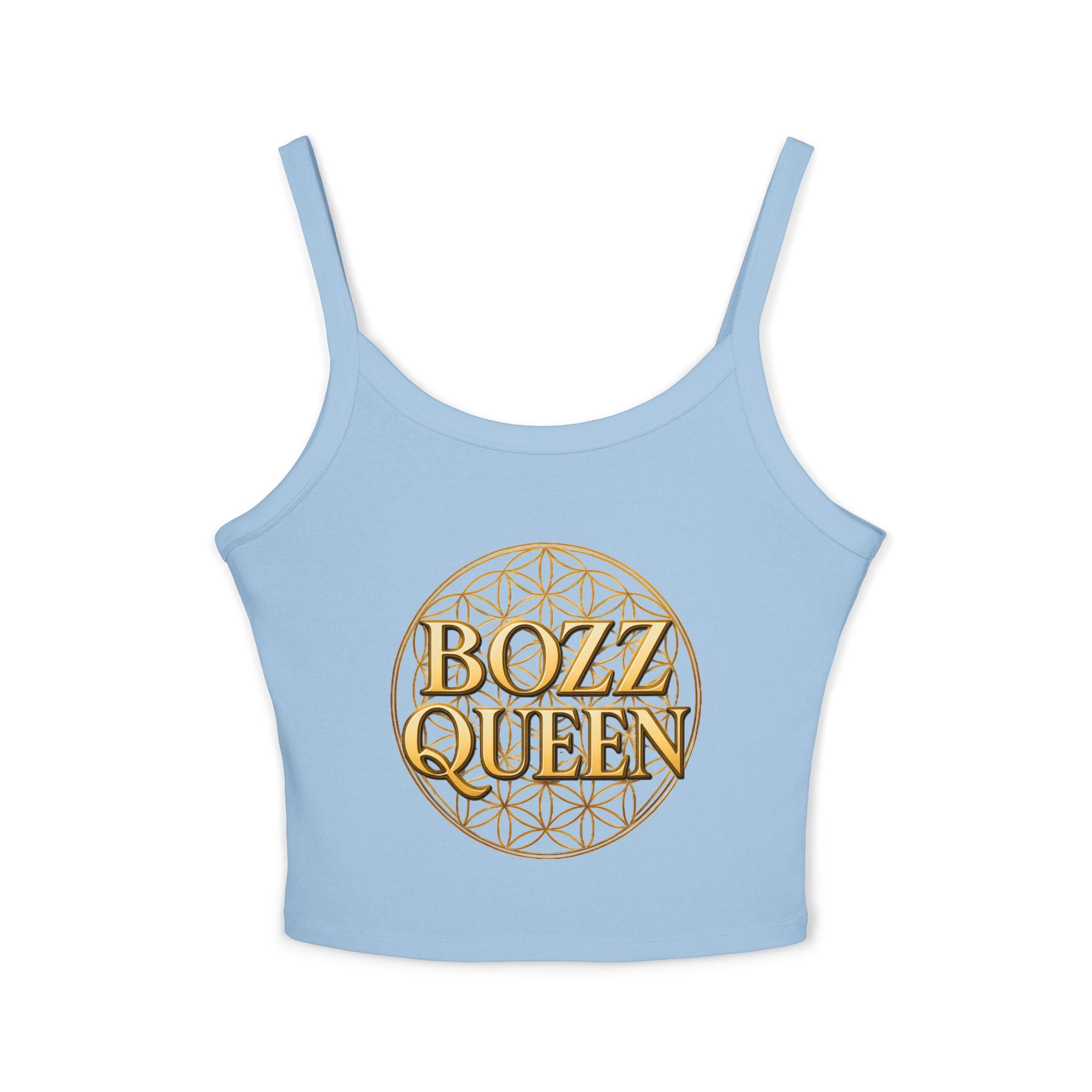 Women's Flower of Life Tank Top - Sacred Geometry Spaghetti Strap