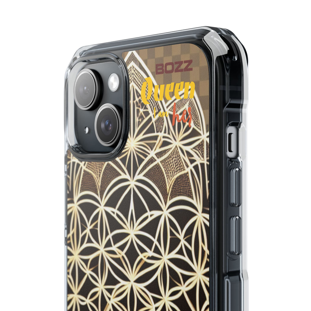 Stylish Magnetic Phone Case with Floral Design, Clear iPhone Case, Bohemian Phone Cover, Budding Flower Impact Case, Unique Tech Accessory