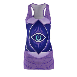 Purple Chakra Flow Racerback Dress - Third Eye Energy (Ajna) Wellness Wear