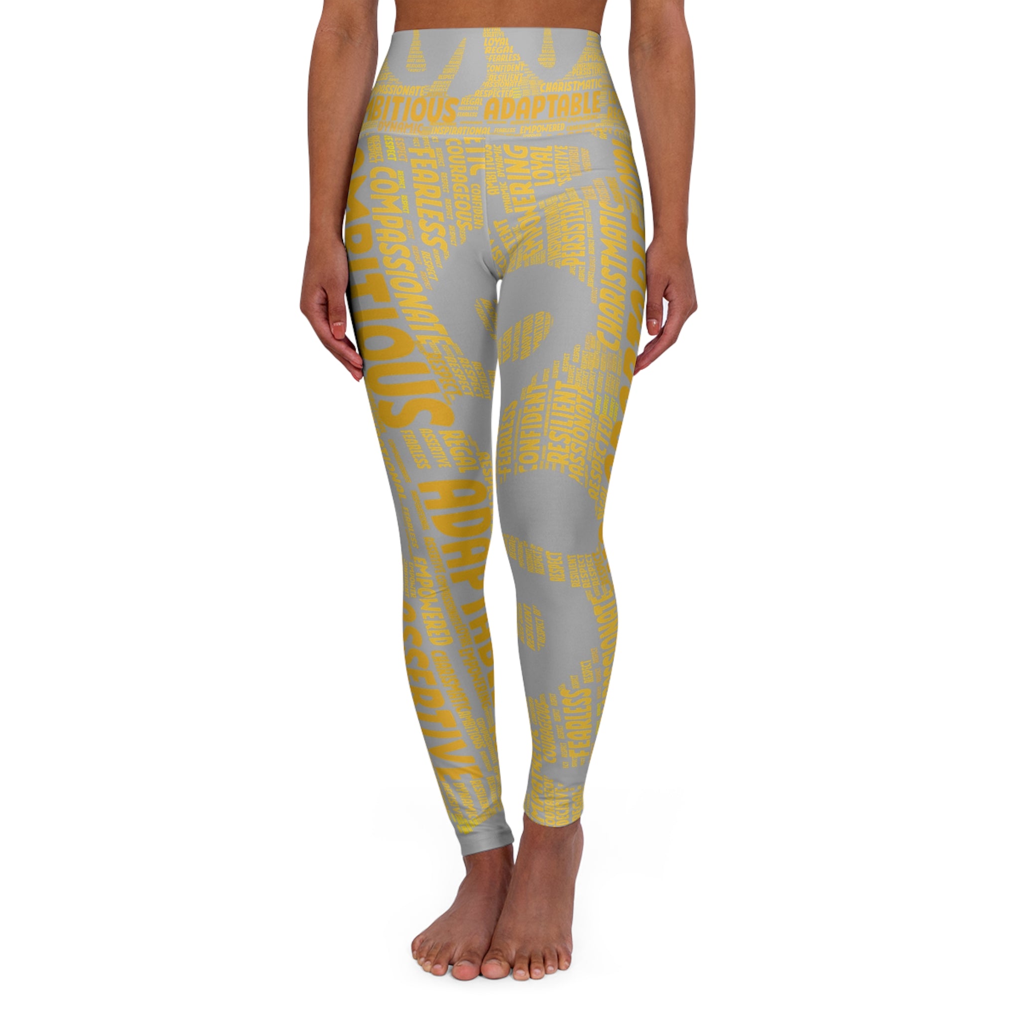Empowering High Waisted Yoga Leggings - Motivational Activewear for Fitness, Workout, Yoga, Athleisure, Everyday Wear