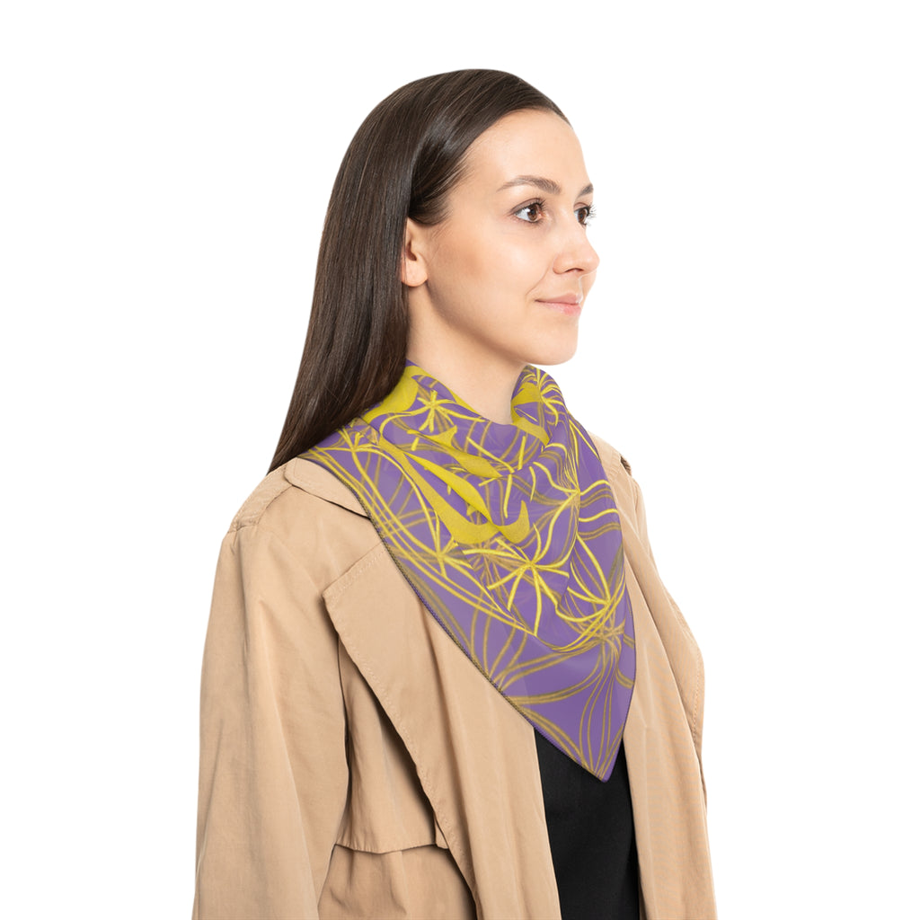 Flower of Life Light Purple Scarf - Sacred Geometry Spiritual Accessory