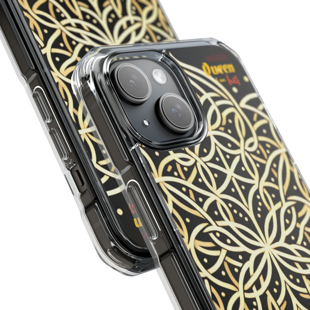 Elegant Floral Magnetic Phone Case, Clear Protective Cover, Unique Gift, Spring Accessories, Phone Protection, Trendy Case