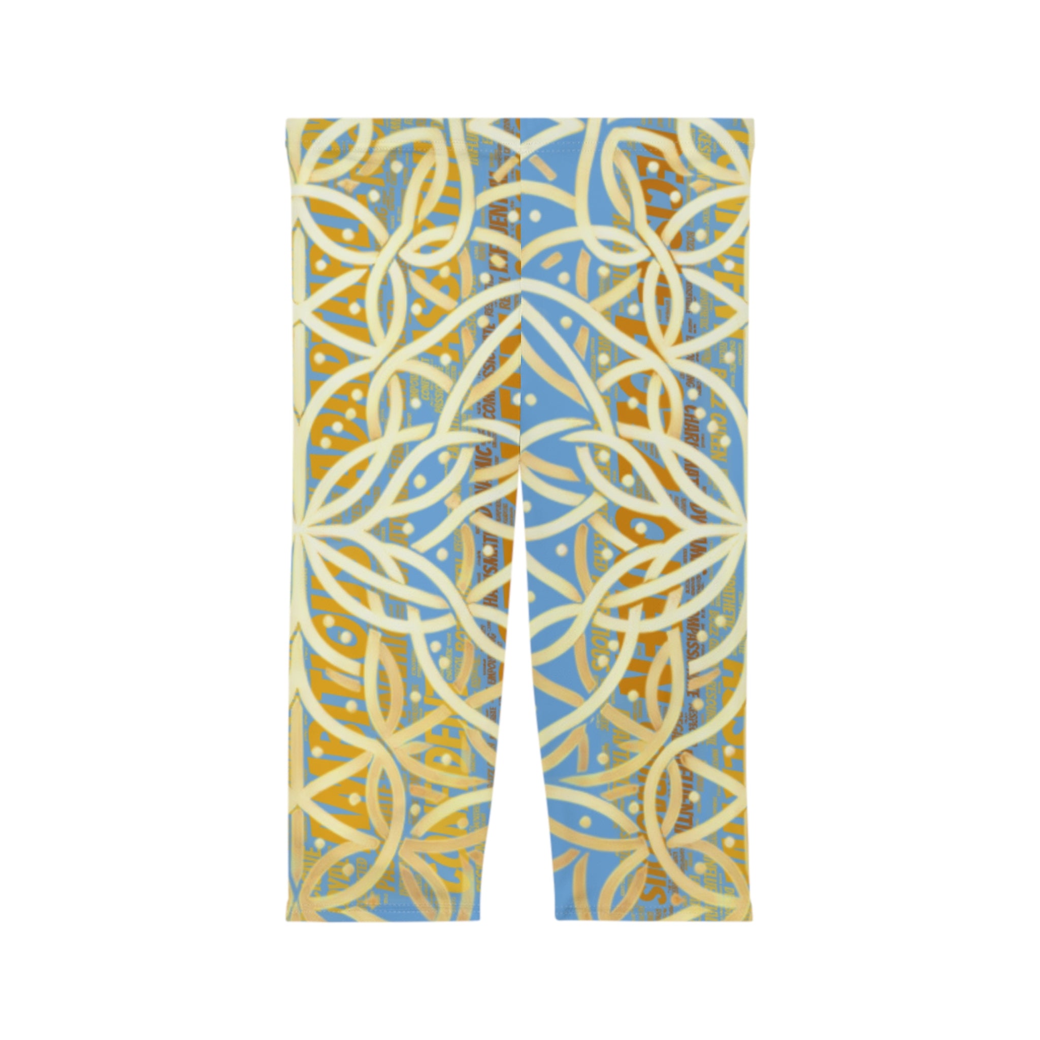 Light Blue Chic Women's Capri Leggings - Stylish Yoga Pants & Activewear