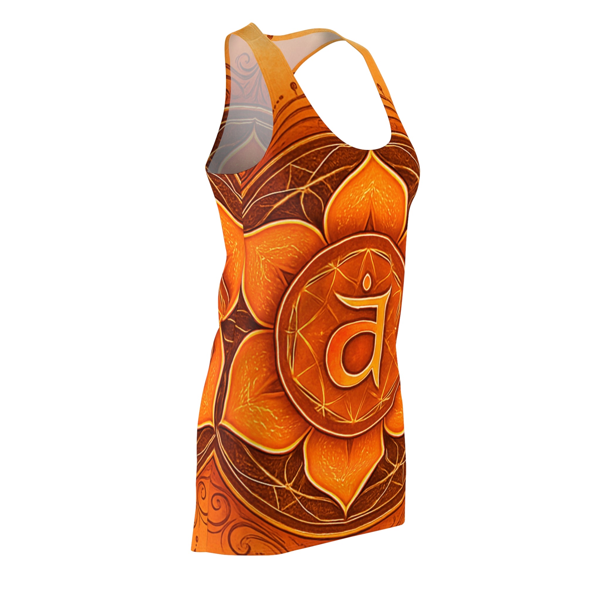 Orange Chakra Flow Racerback Dress - Sacral Energy (Svadhisthana) Wellness Wear