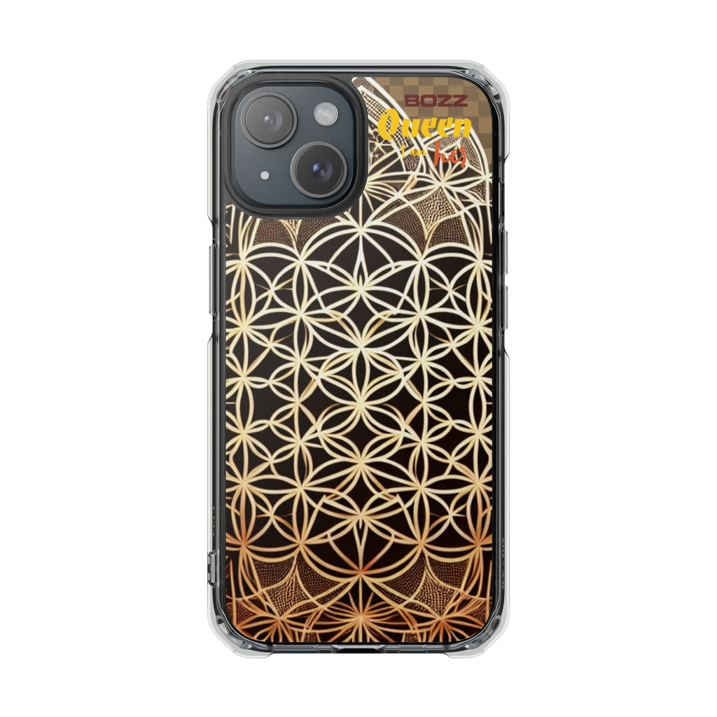 Stylish Magnetic Phone Case with Floral Design, Clear iPhone Case, Bohemian Phone Cover, Budding Flower Impact Case, Unique Tech Accessory