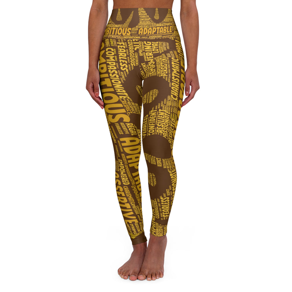 Empowering High Waisted Yoga Leggings - Motivational Activewear