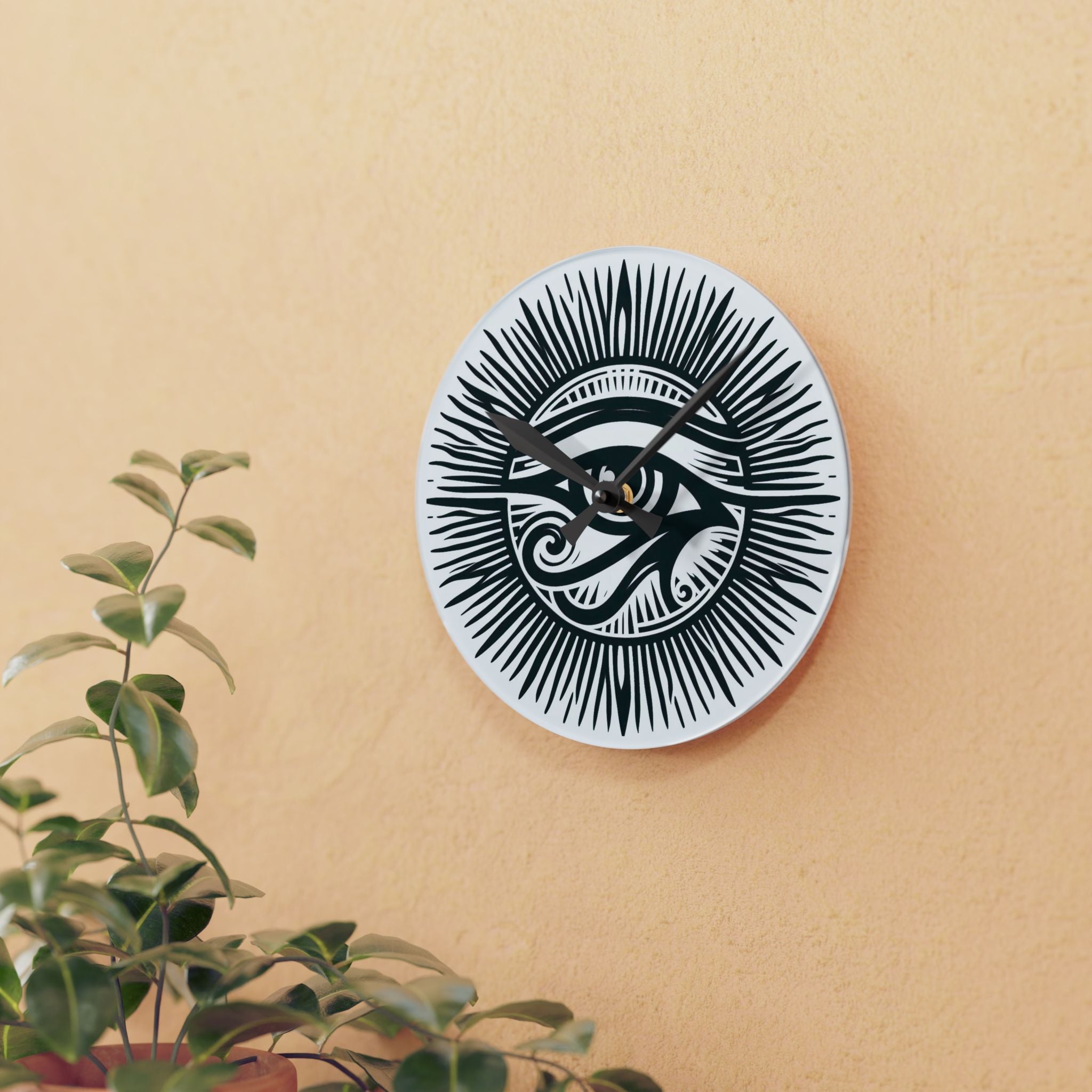 Eye of Ra Acrylic Wall Clock | Timeless Decor, Modern Home Accent, Unique Gift, Boho Wall Art, Egyptian Style