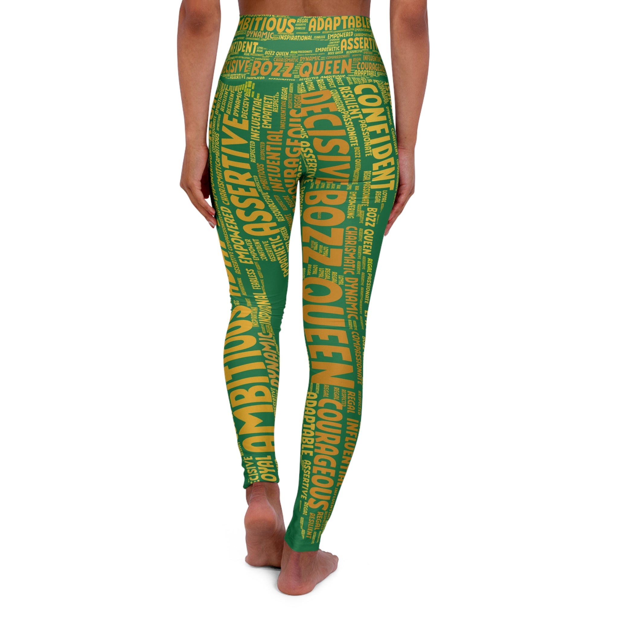 Empowering High Waisted Yoga Leggings - Motivational Activewear