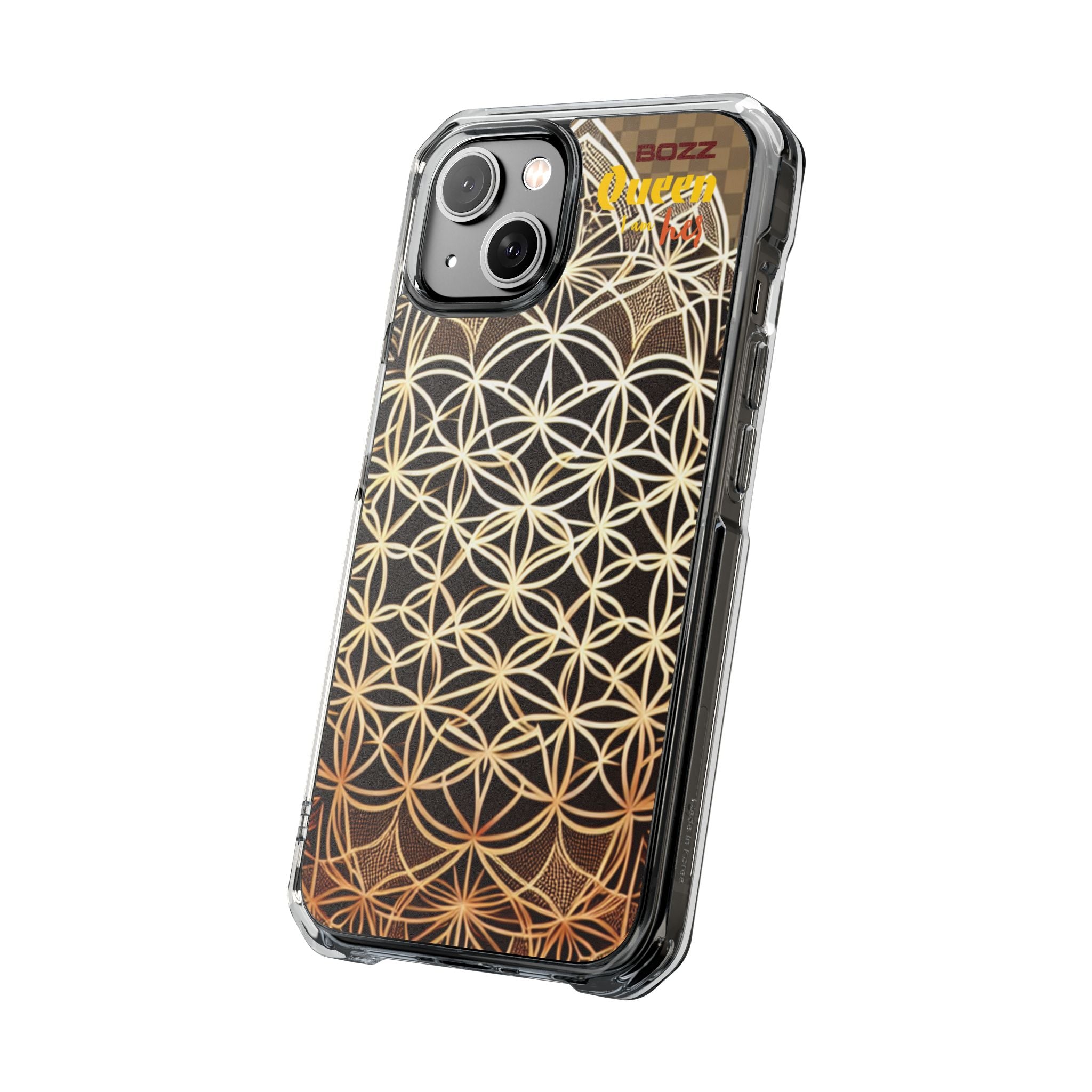 Stylish Magnetic Phone Case with Floral Design, Clear iPhone Case, Bohemian Phone Cover, Budding Flower Impact Case, Unique Tech Accessory