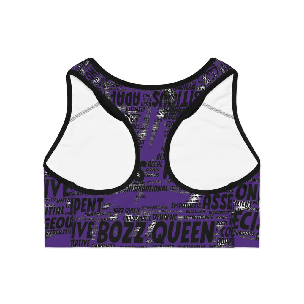 Empowering Sports Bra - Bozz Queen Origin Collection | Purple & Black