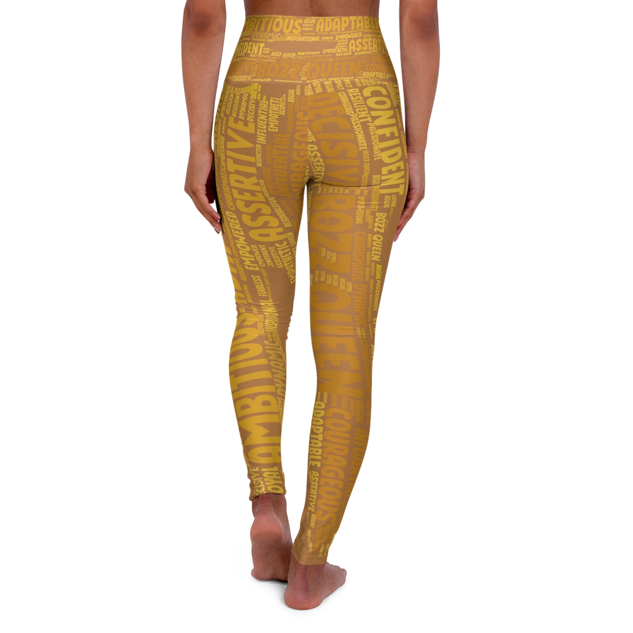 Empowering High Waisted Yoga Leggings - Motivational Activewear