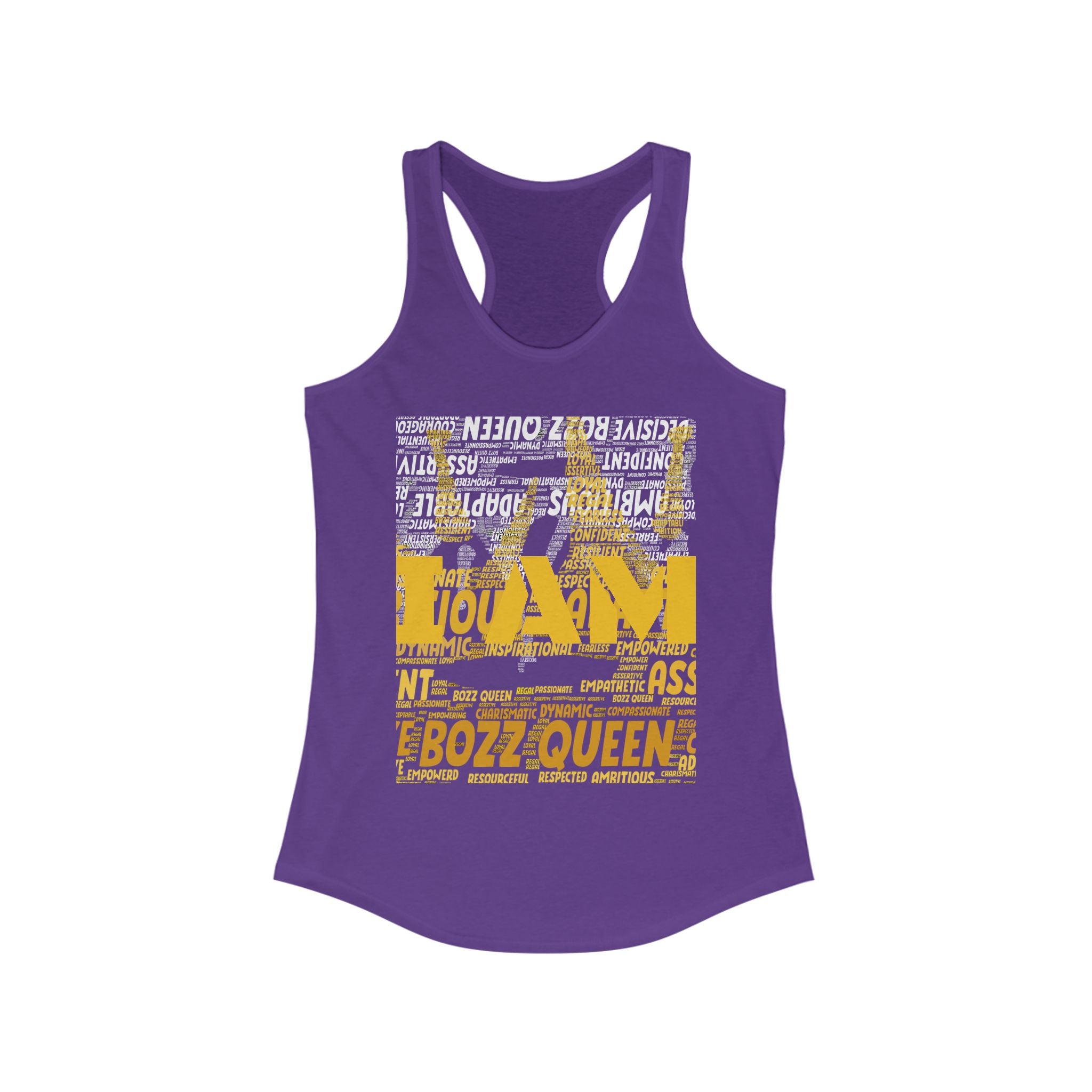 BOZZ QUEEN I AM Series Confident Queen Tank - Empowering Women's Graphic Tee