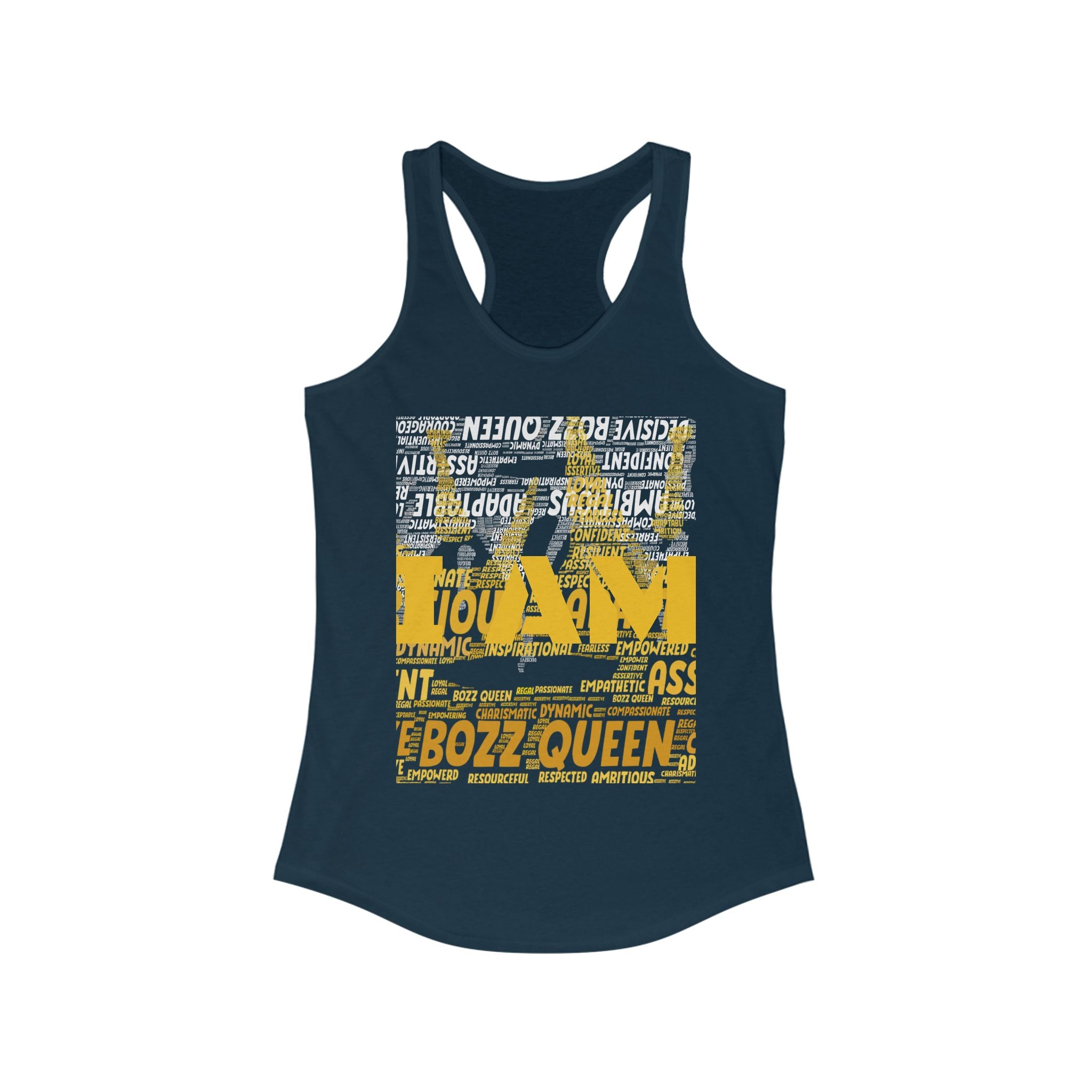 BOZZ QUEEN I AM Series Confident Queen Tank - Empowering Women's Graphic Tee