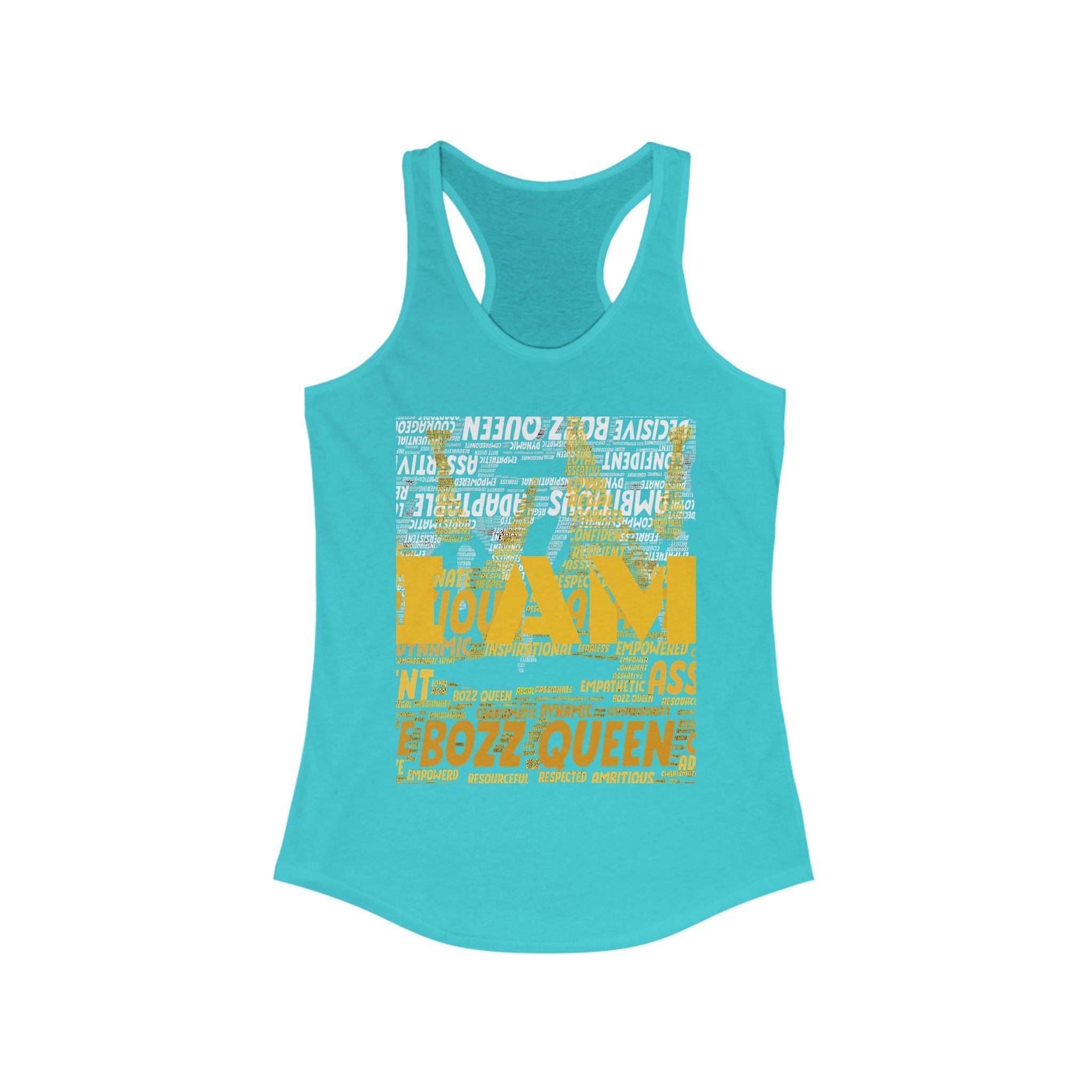 BOZZ QUEEN I AM Series Confident Queen Tank - Empowering Women's Graphic Tee