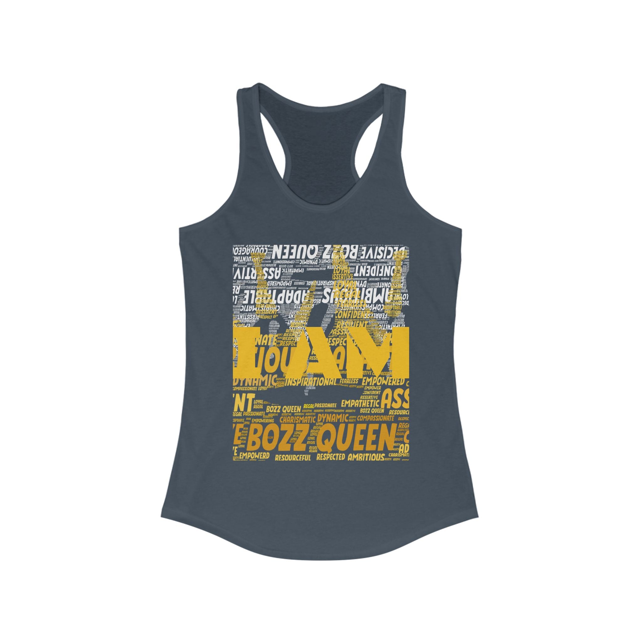 BOZZ QUEEN I AM Series Confident Queen Tank - Empowering Women's Graphic Tee