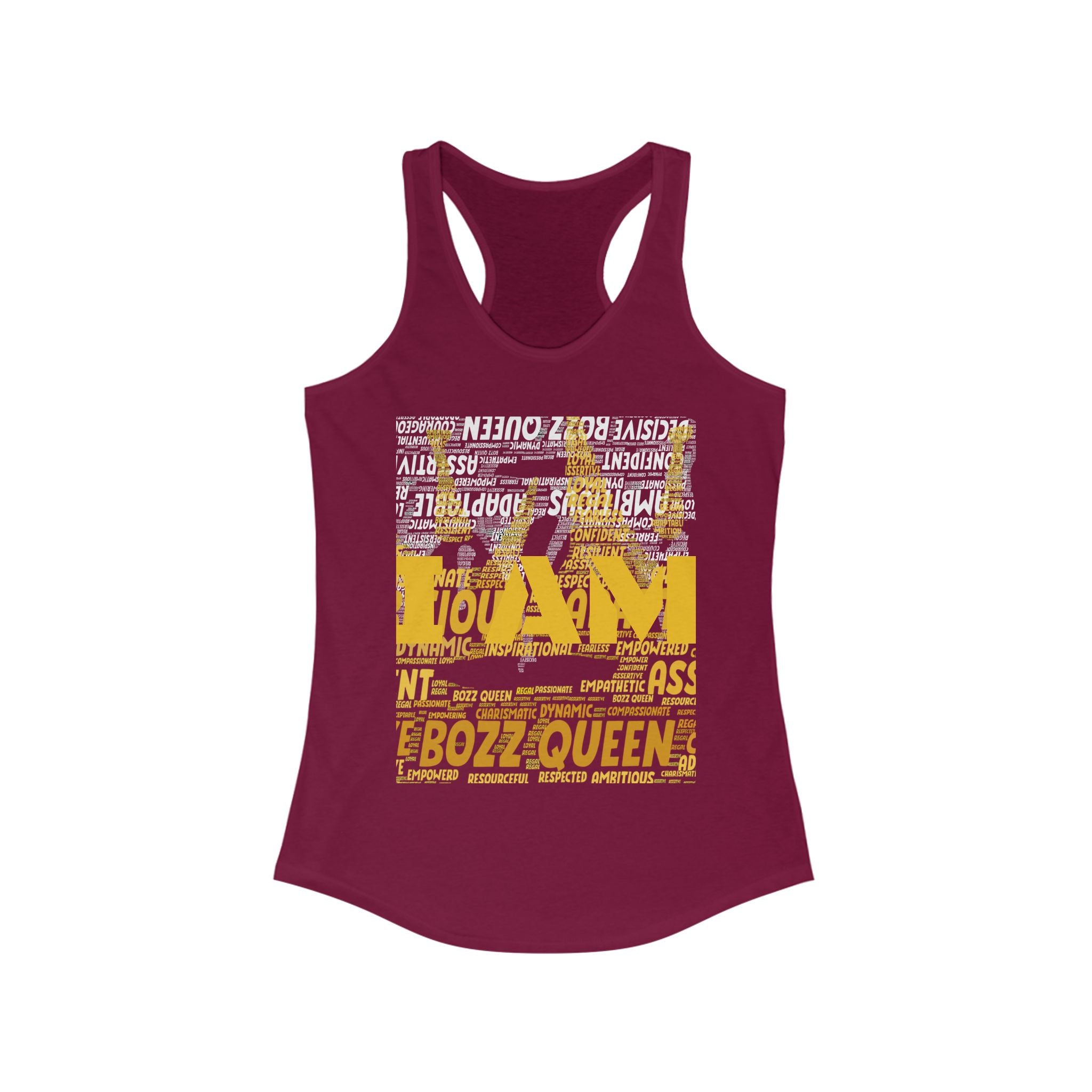 BOZZ QUEEN I AM Series Confident Queen Tank - Empowering Women's Graphic Tee