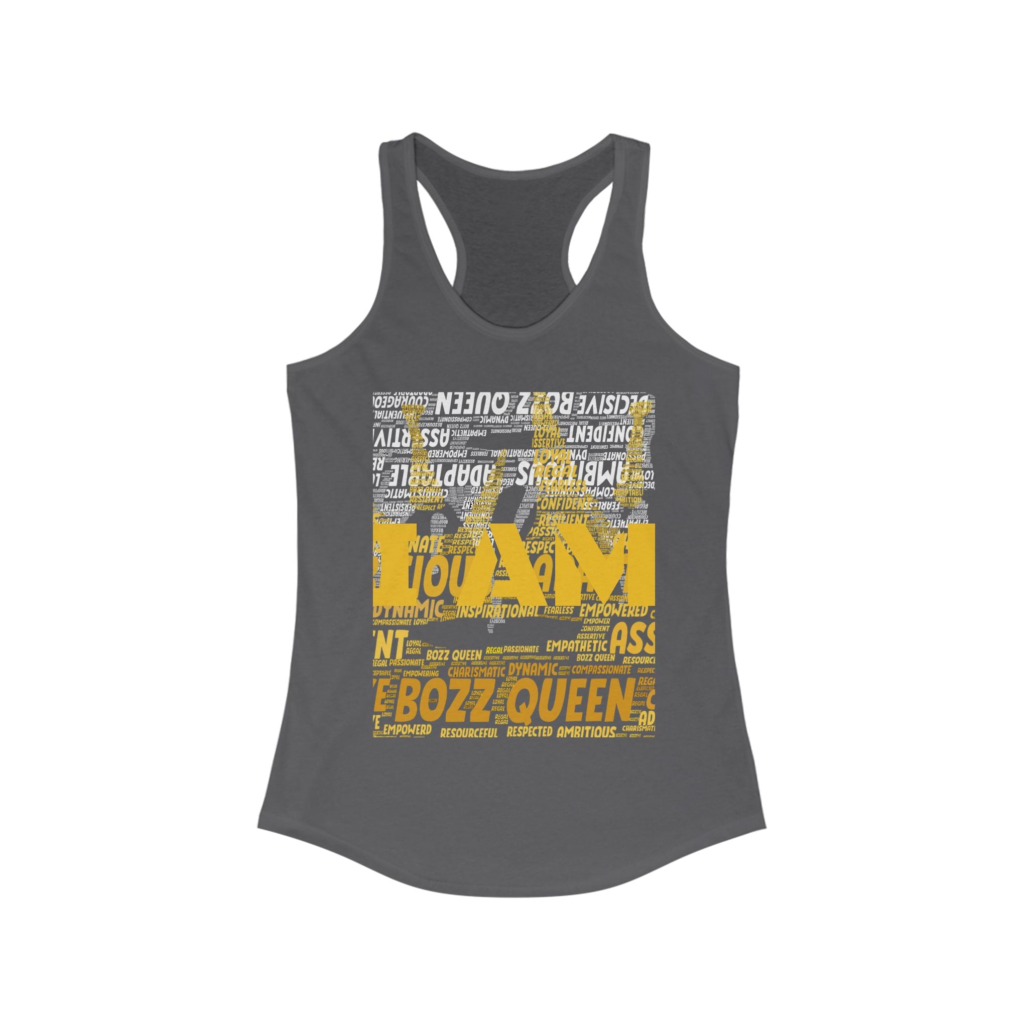 BOZZ QUEEN I AM Series Confident Queen Tank - Empowering Women's Graphic Tee