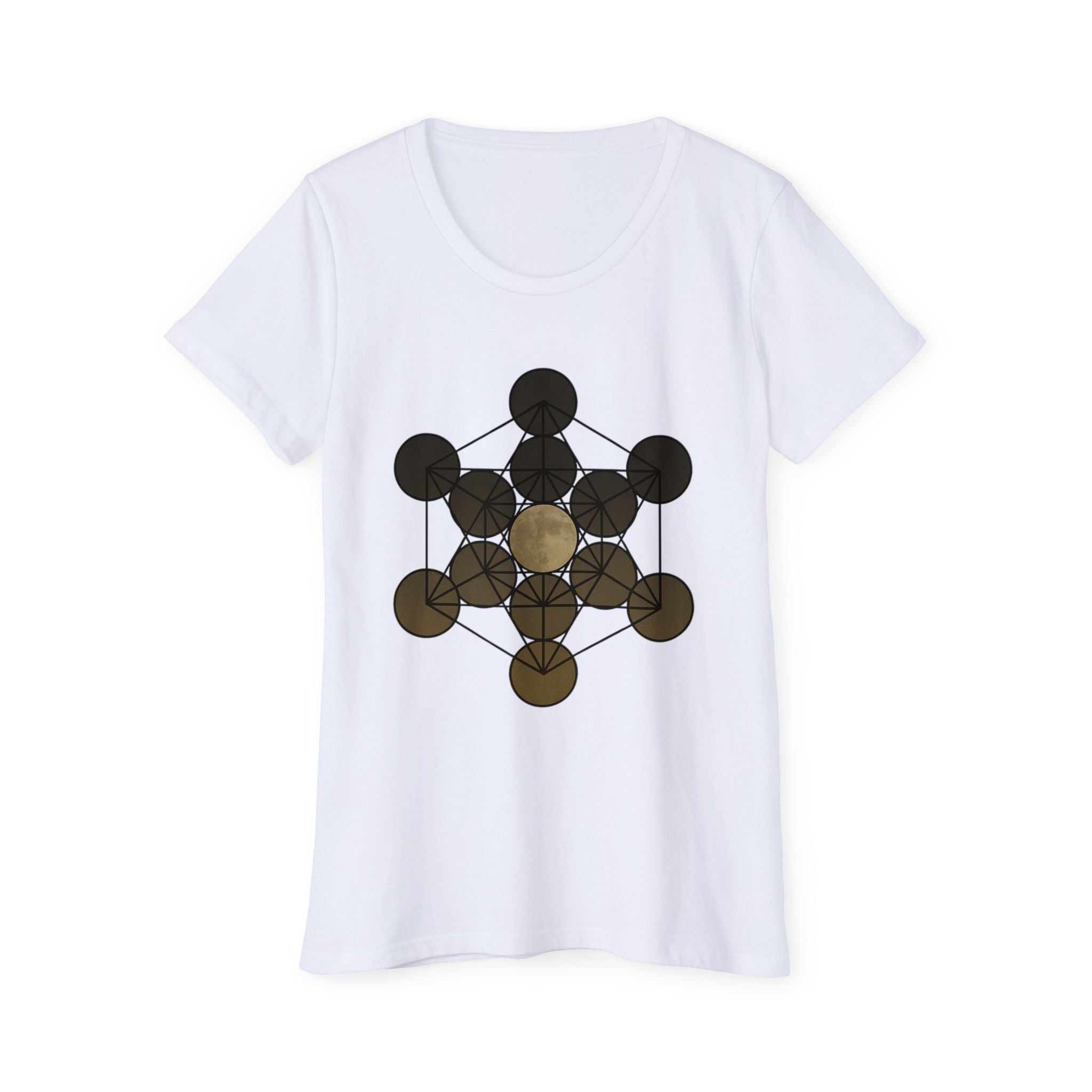 Bozz Queen Metatron's Cube Sacred Geometry T-Shirt - Women's Organic Cotton Tee