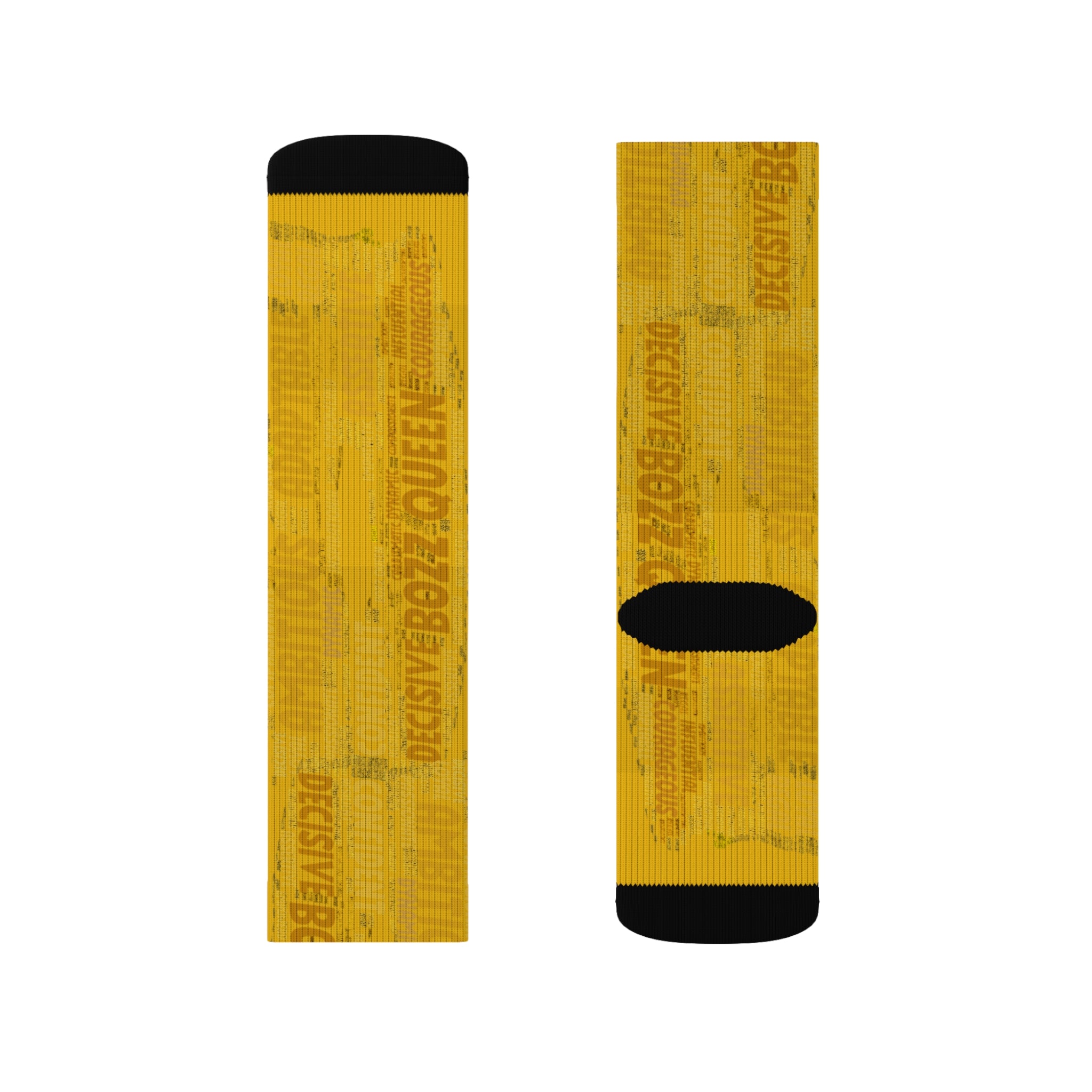 BOZZ QUEEN Yellow Bold Statement Socks - Empowering Motivational Wear