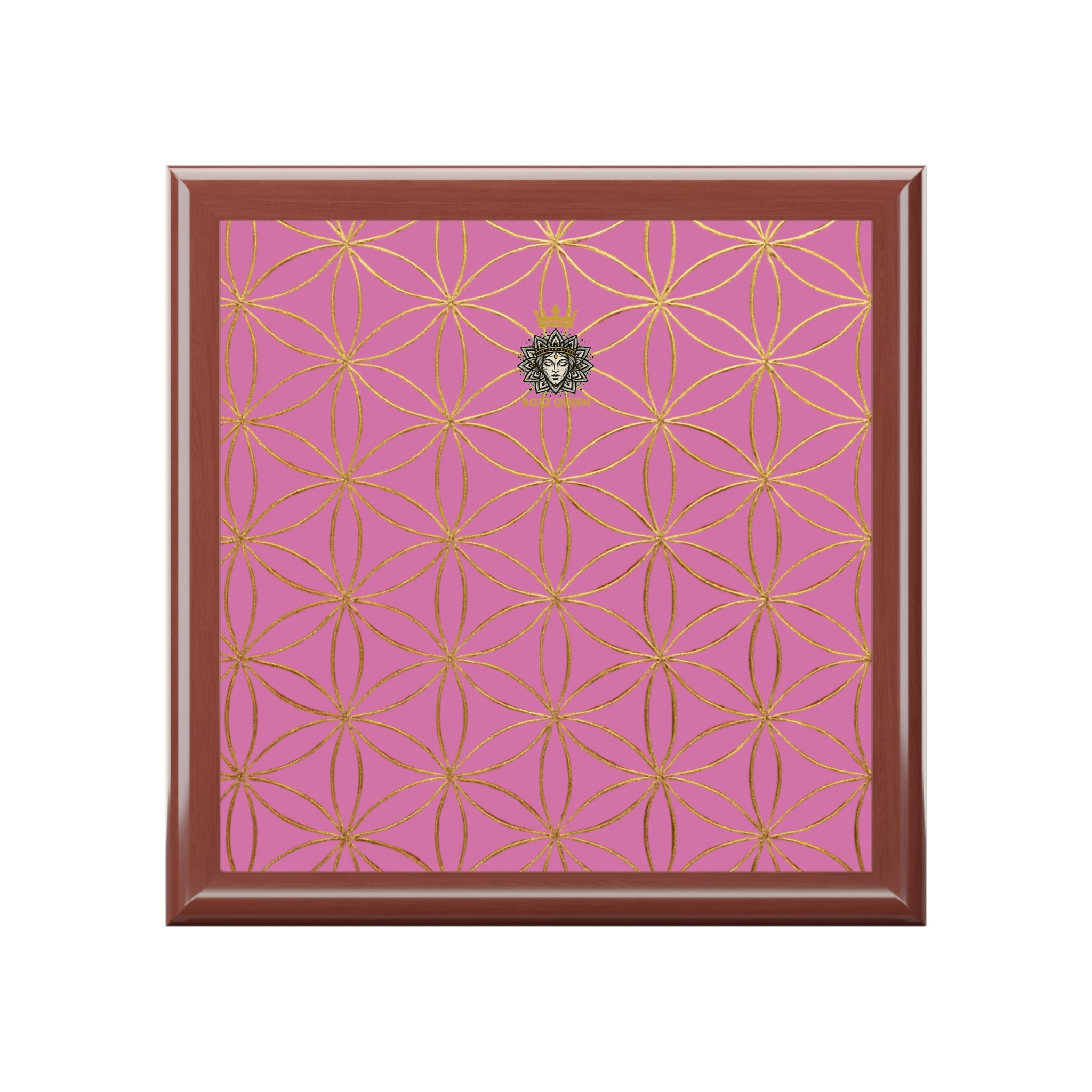 Flower of Life Jewelry Box - Light Pink Elegant Keepsake Organizer