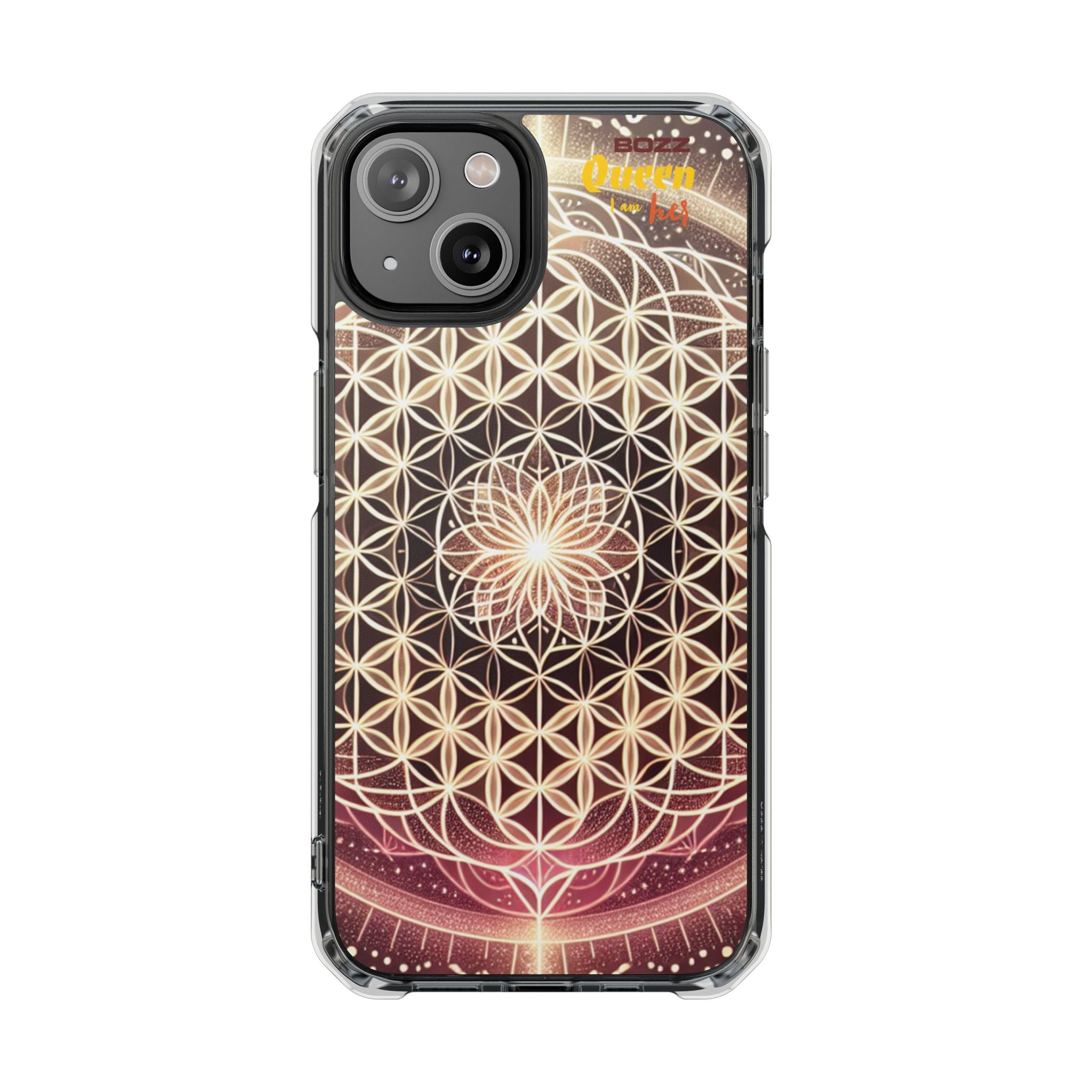 Magnetic Clear Impact Phone Cases, Protective Crystal Shells for Phone, Phone Accessories for Gift, Aura Design Case, Bohemian Style [...]