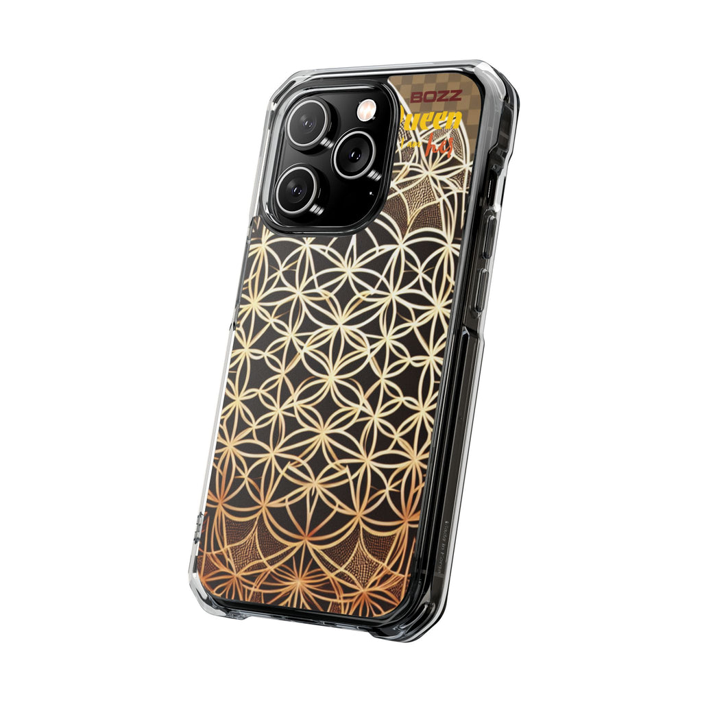 Stylish Magnetic Phone Case with Floral Design, Clear iPhone Case, Bohemian Phone Cover, Budding Flower Impact Case, Unique Tech Accessory