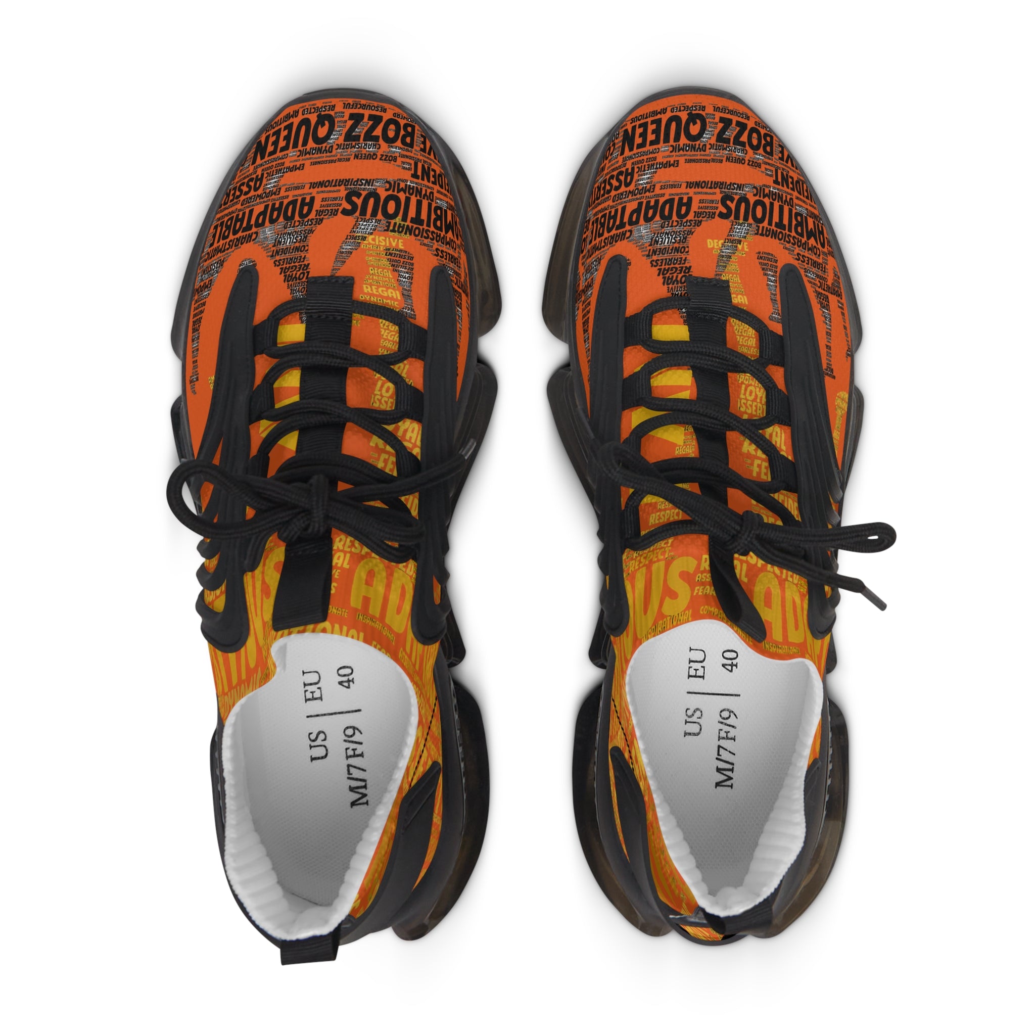 I AM Series Orange Women's Mesh Sneakers - Lightweight Athletic Shoes